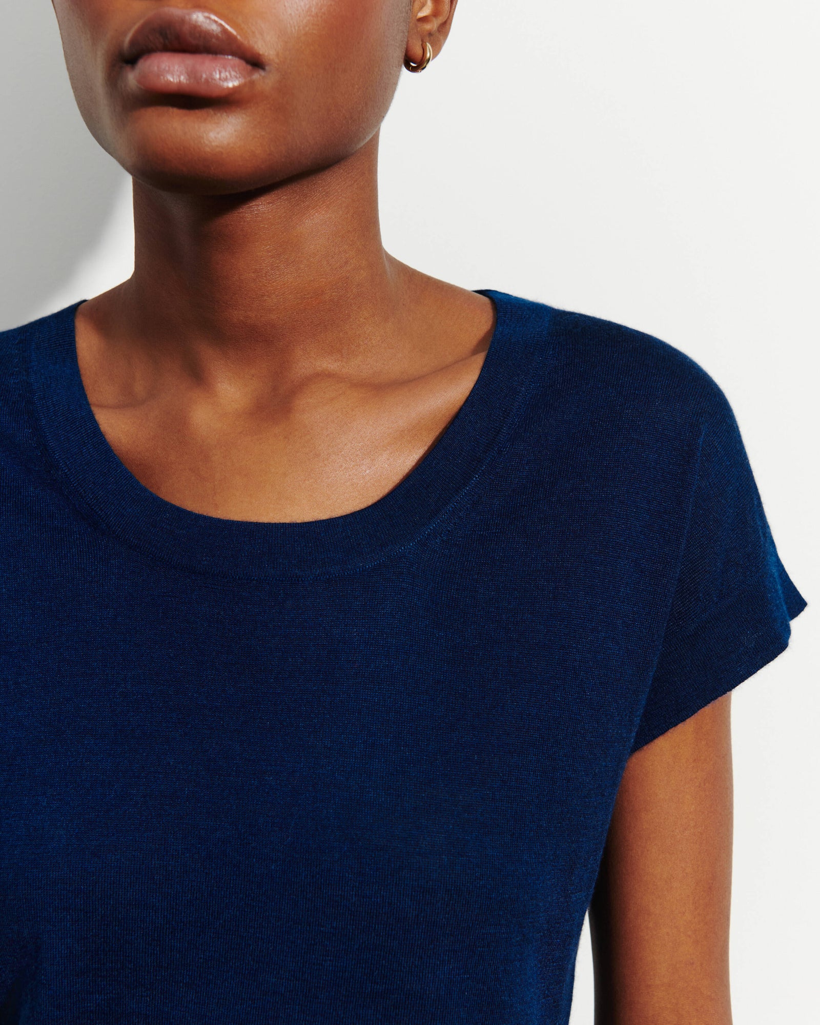 T-shirt col rond-AMIRAL-70% cachemire 30% soie