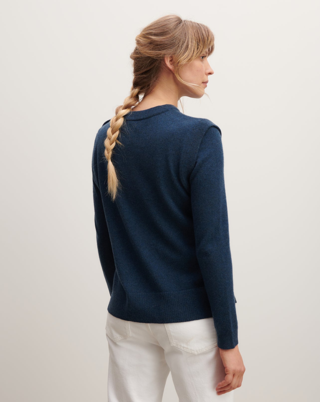 Col rond sans manches-AIZOME-100% cachemire