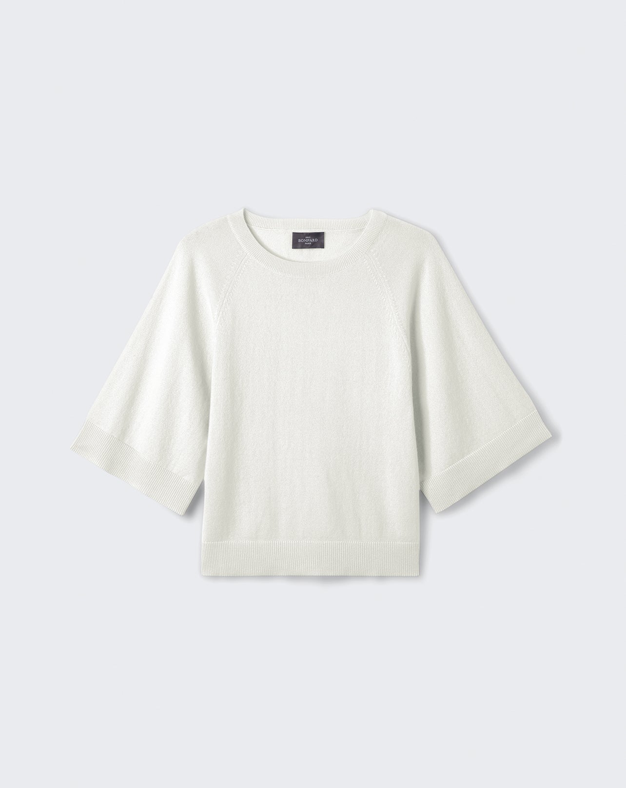 Pull Col Rond Eric Bompard - Taille M/38 - Couleur Blanc - Occasion En Très Bon état - Vintage
