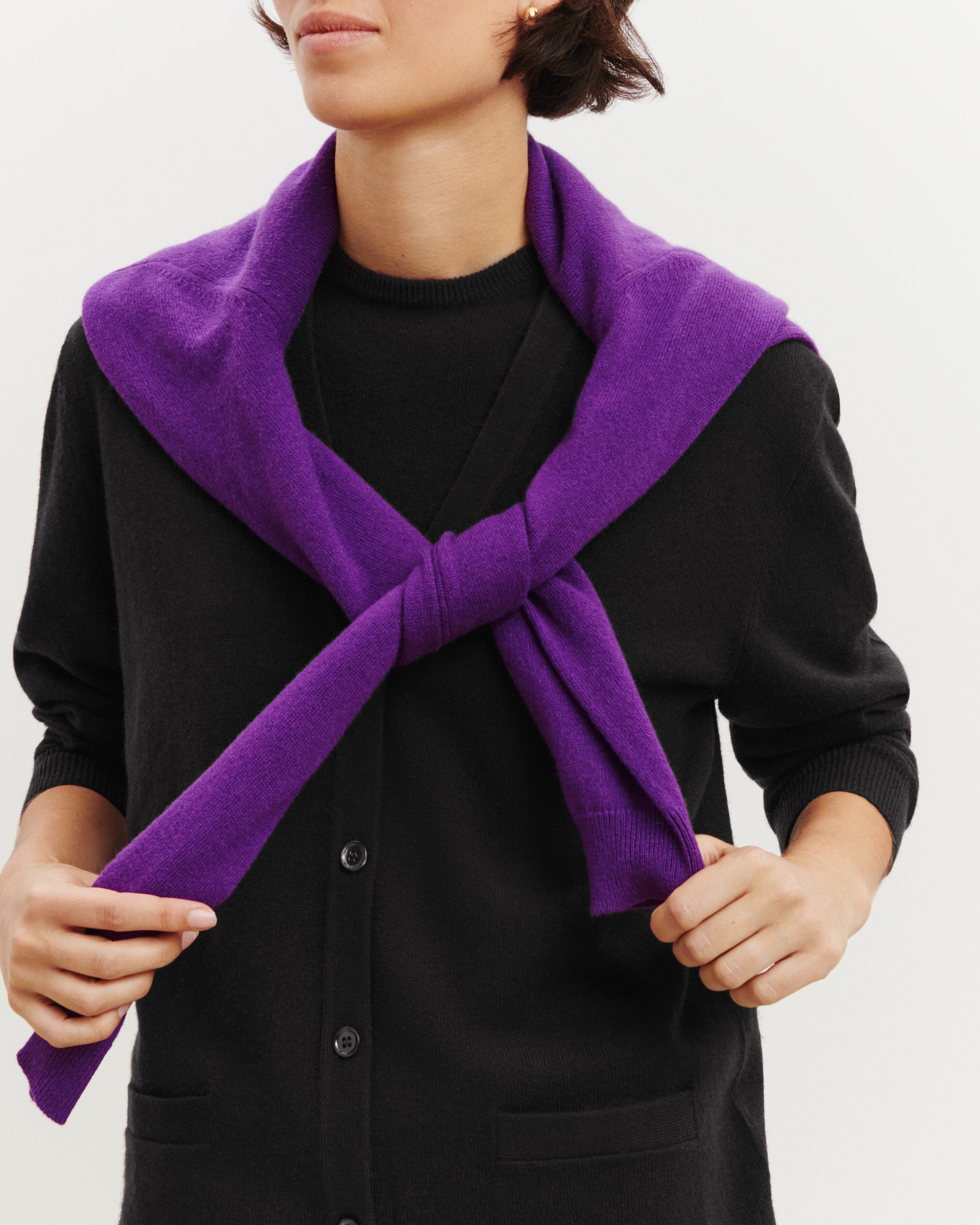Gilet Origines-NOIR-100% cachemire