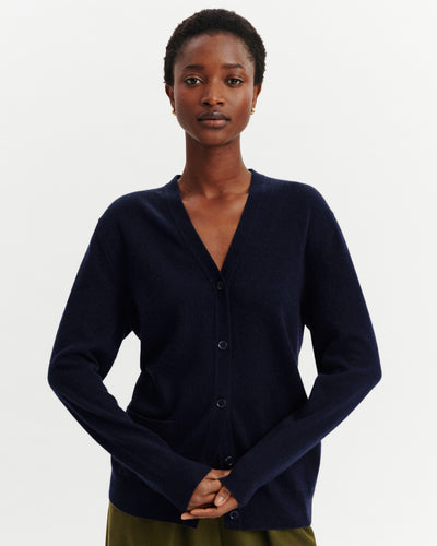 Gilet Origines-MARINE-100% cachemire