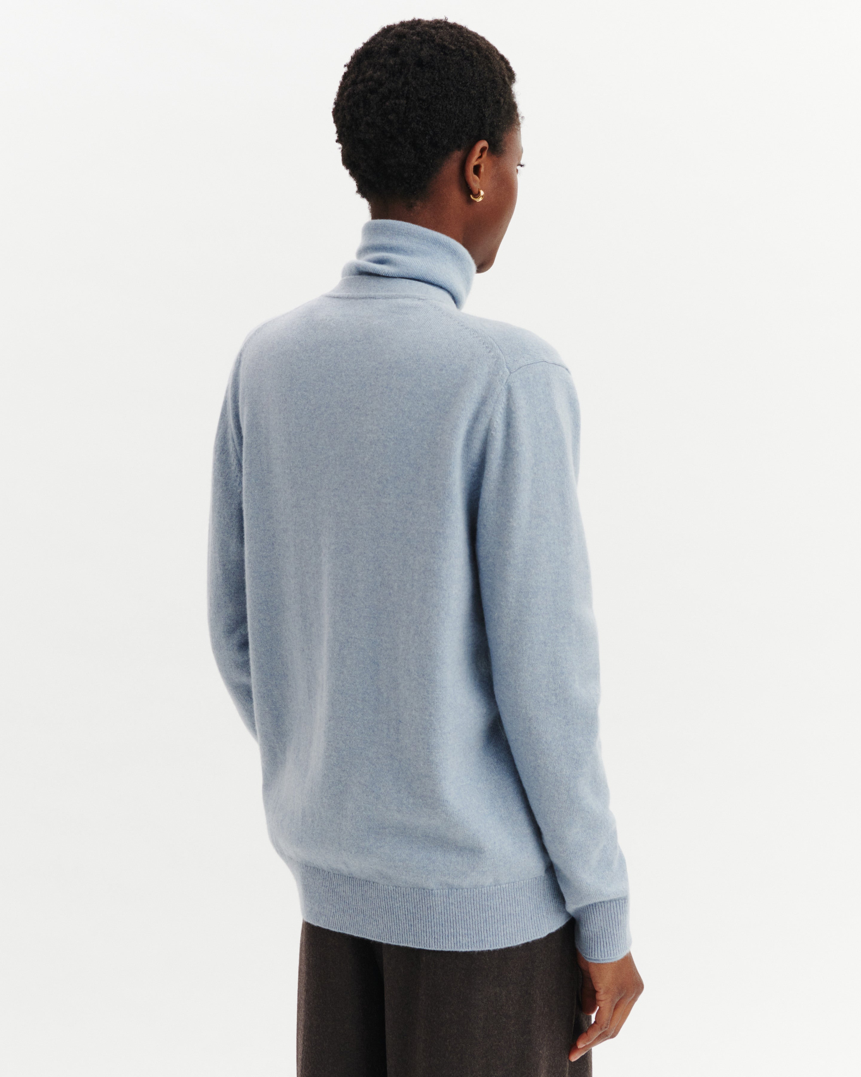 Gilet Origines-BLEU GLACIER-100% cachemire