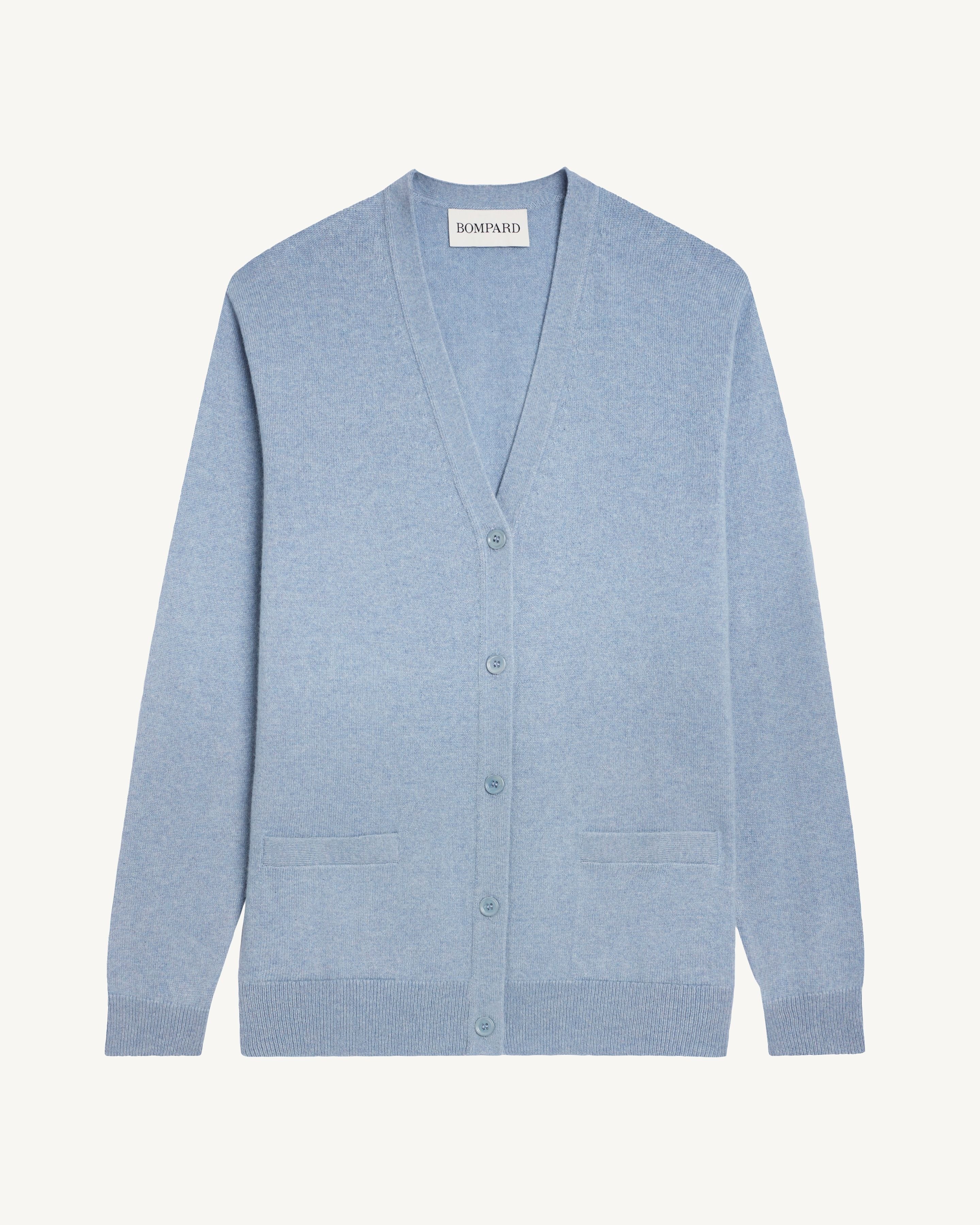 Gilet Origines-BLEU GLACIER-100% cachemire