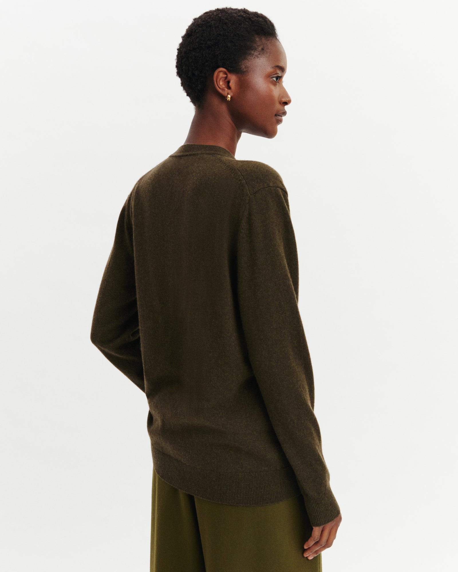 Gilet Origines-KAKI KOMBU-100% cachemire