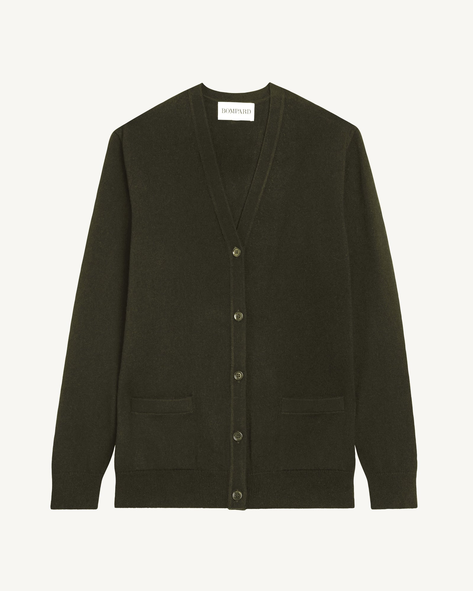 Gilet Origines-KAKI KOMBU-100% cachemire