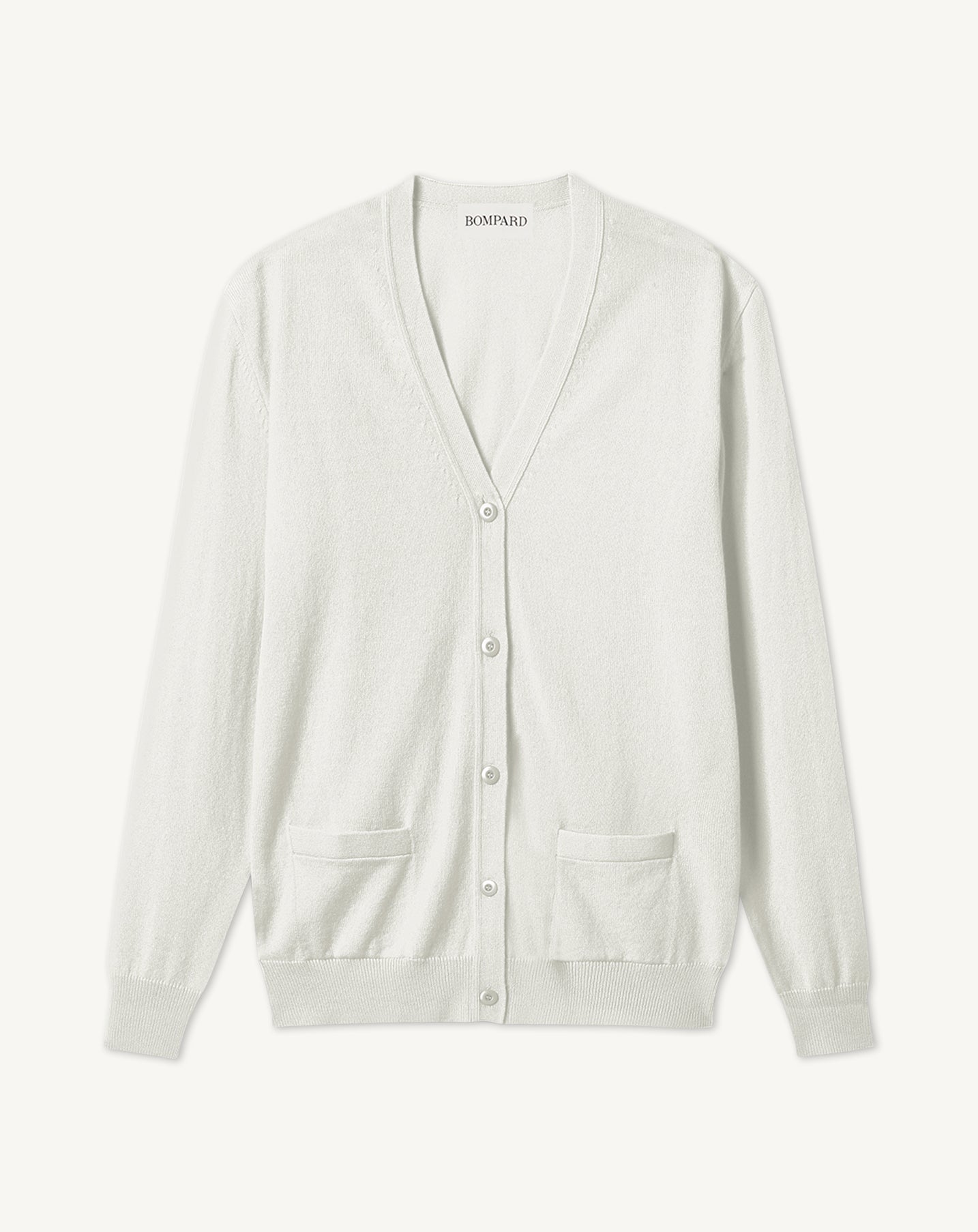 Gilet classique-NATUREL-100% CACHEMIRE