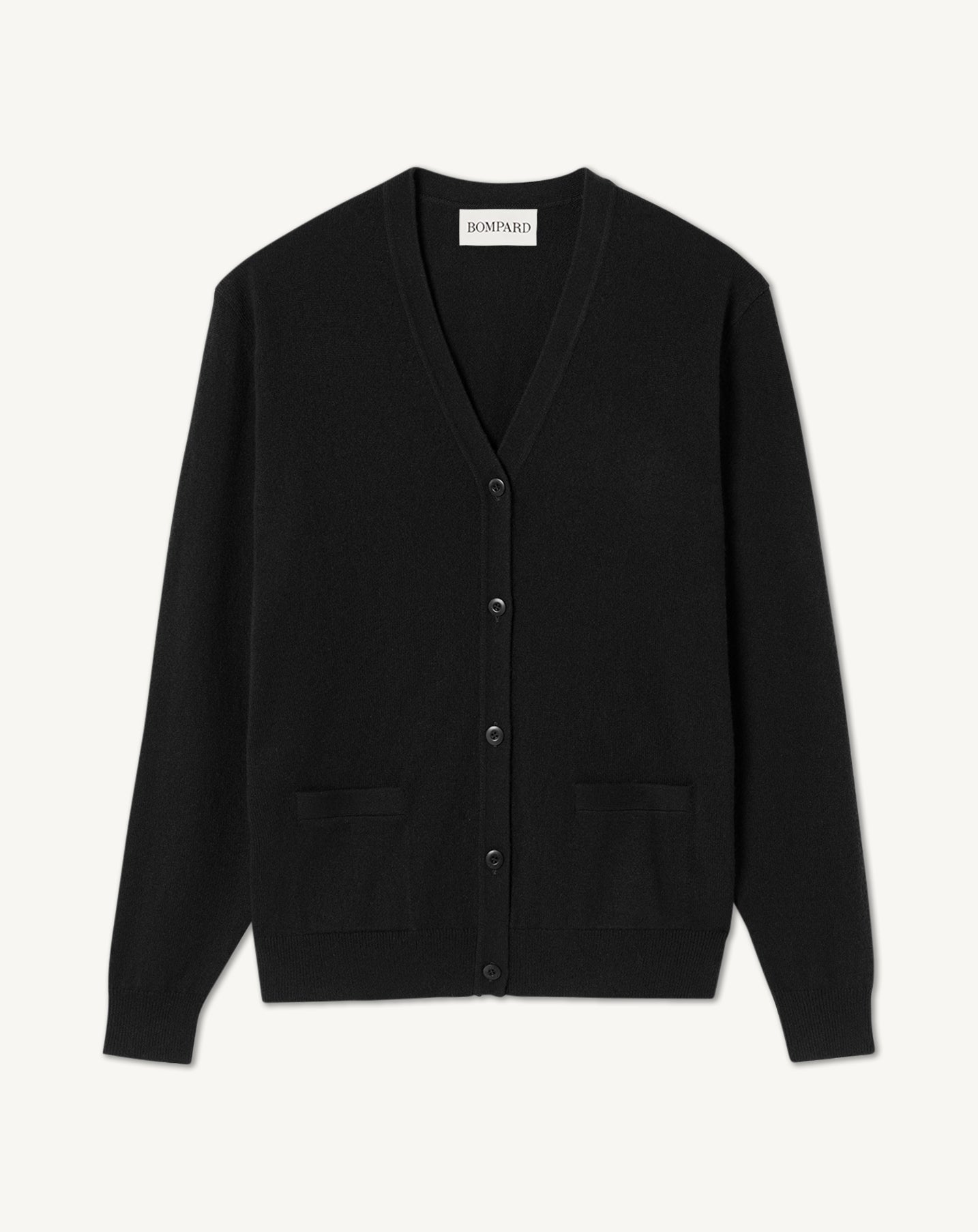 Gilet classique-NOIR-100% CACHEMIRE