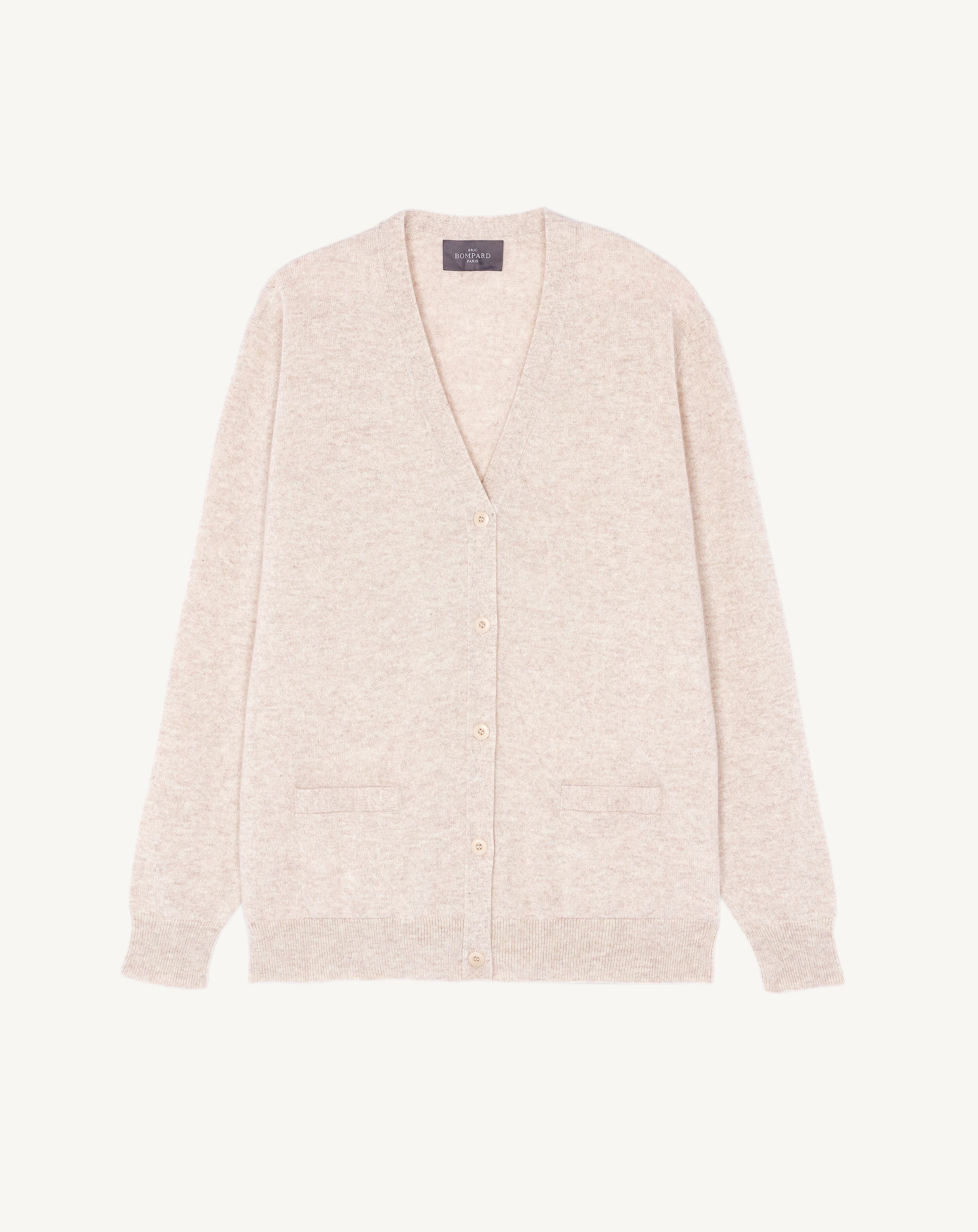 Gilet classique-TOURTERELLE-100% cachemire