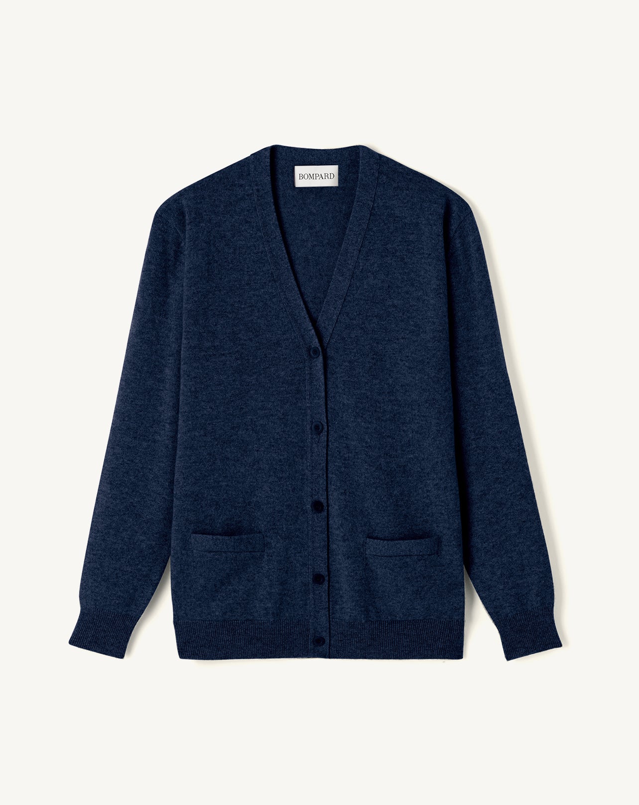 Gilet classique-BLEU NOCTURNE-100% cachemire