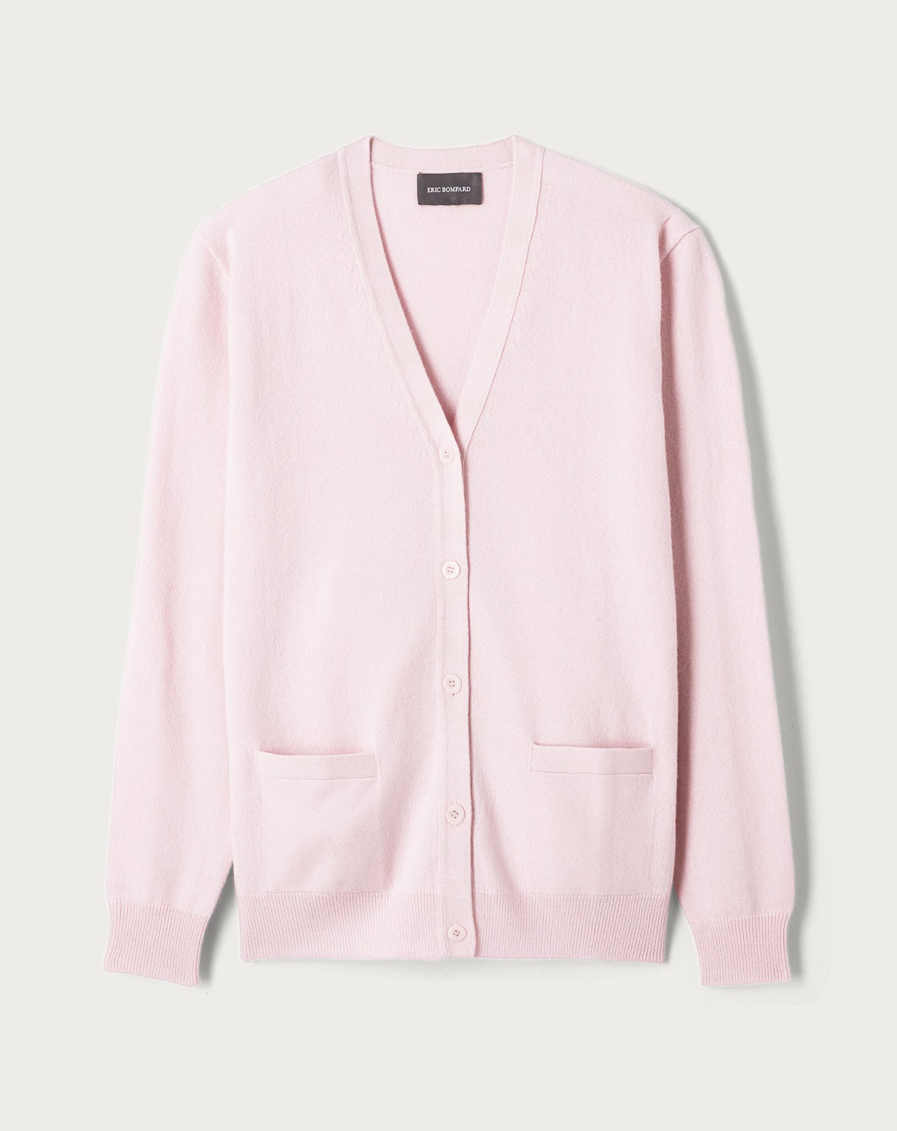 Gilet classique-CERISIER-100% CACHEMIRE