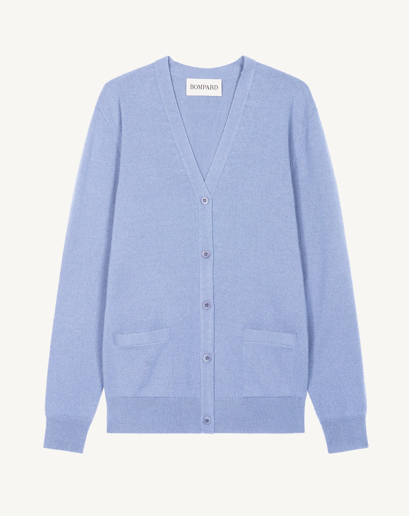 Gilet classique-BLEU AGATE-100% cachemire