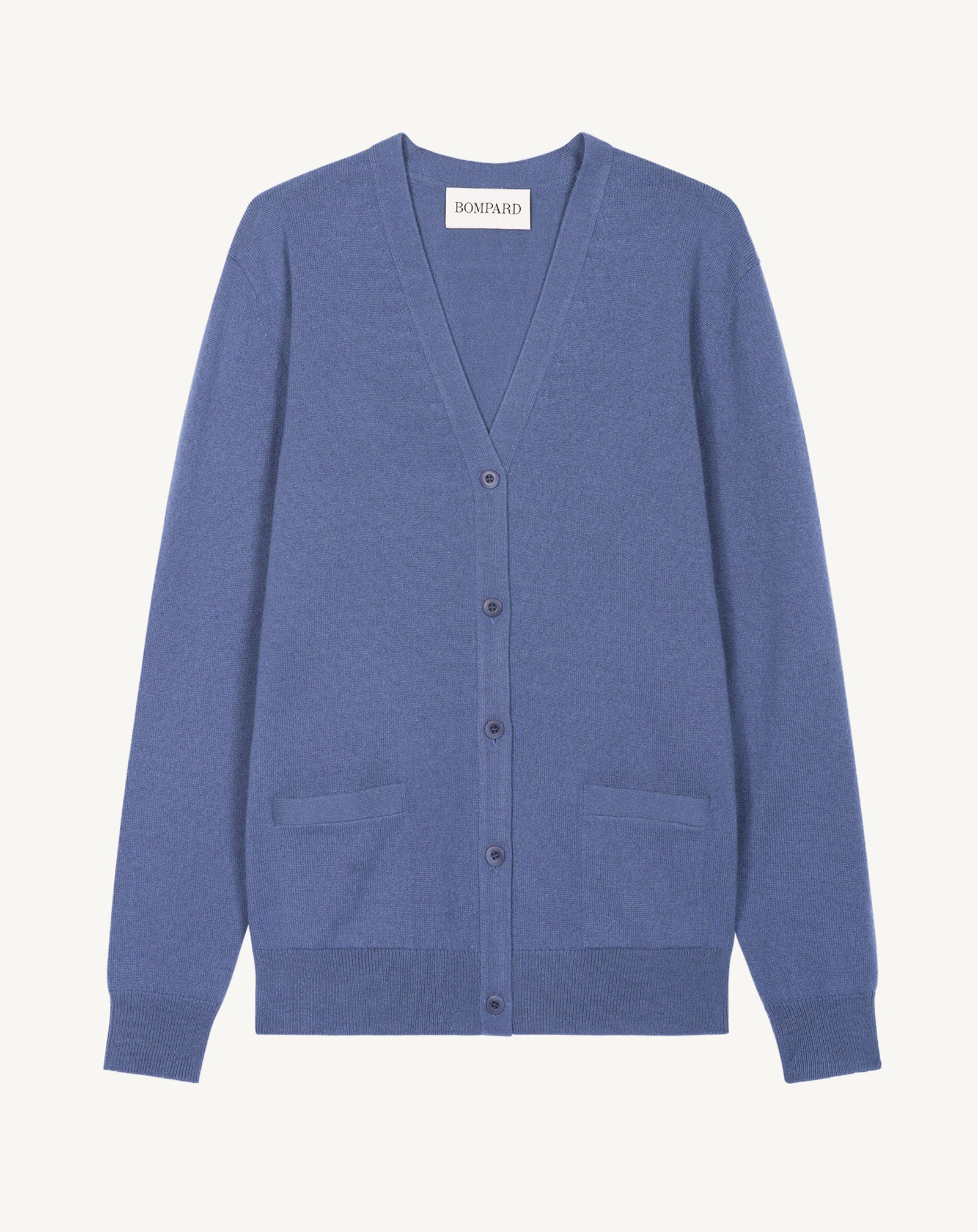 Gilet classique-BLEU ATLAS-100% cachemire