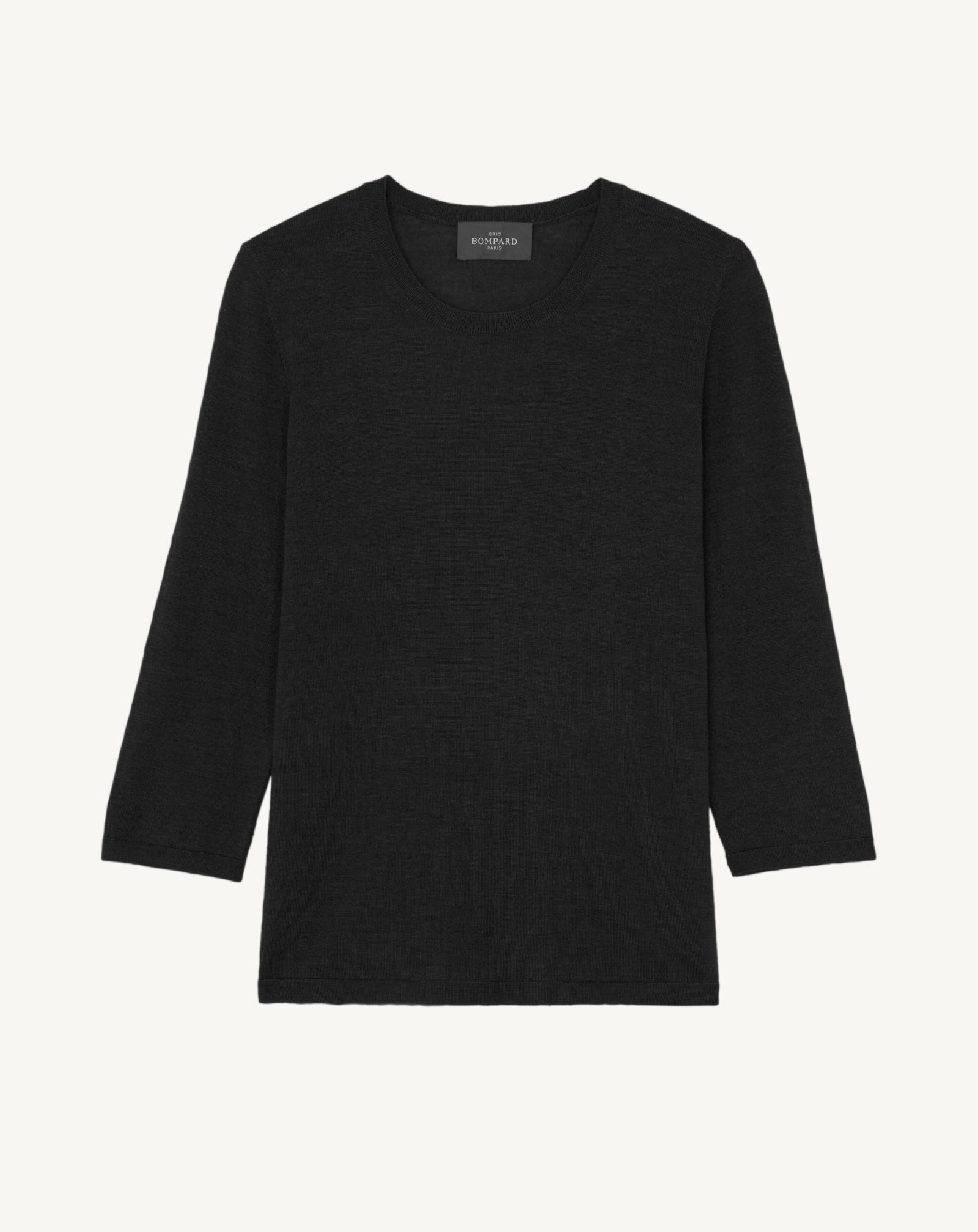 Pull col rond -NOIR-70% cachemire 30% soie