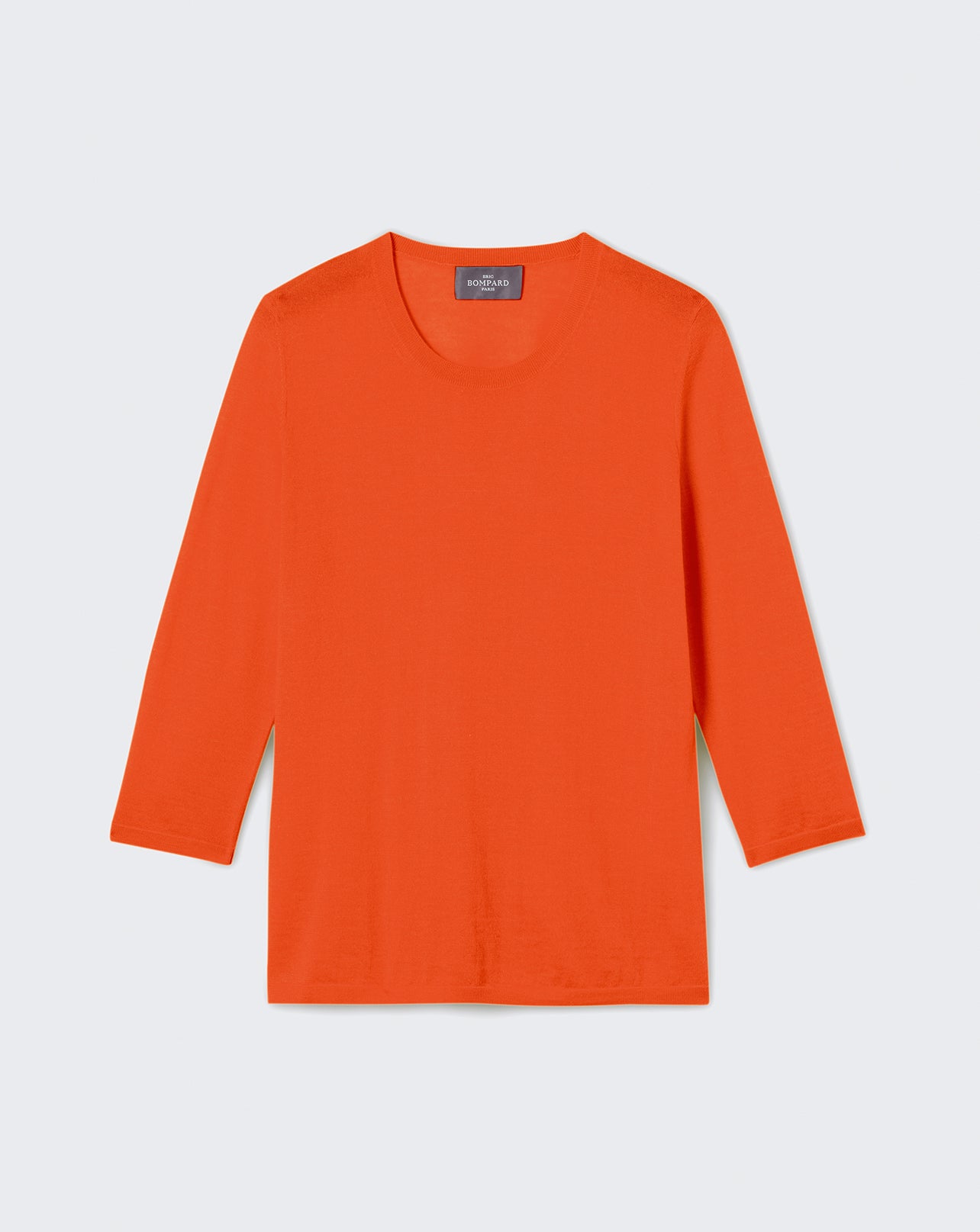 Pull col rond ultrafin manches 3/4-SOLARO-70% CACHEMIRE 30% SOIE