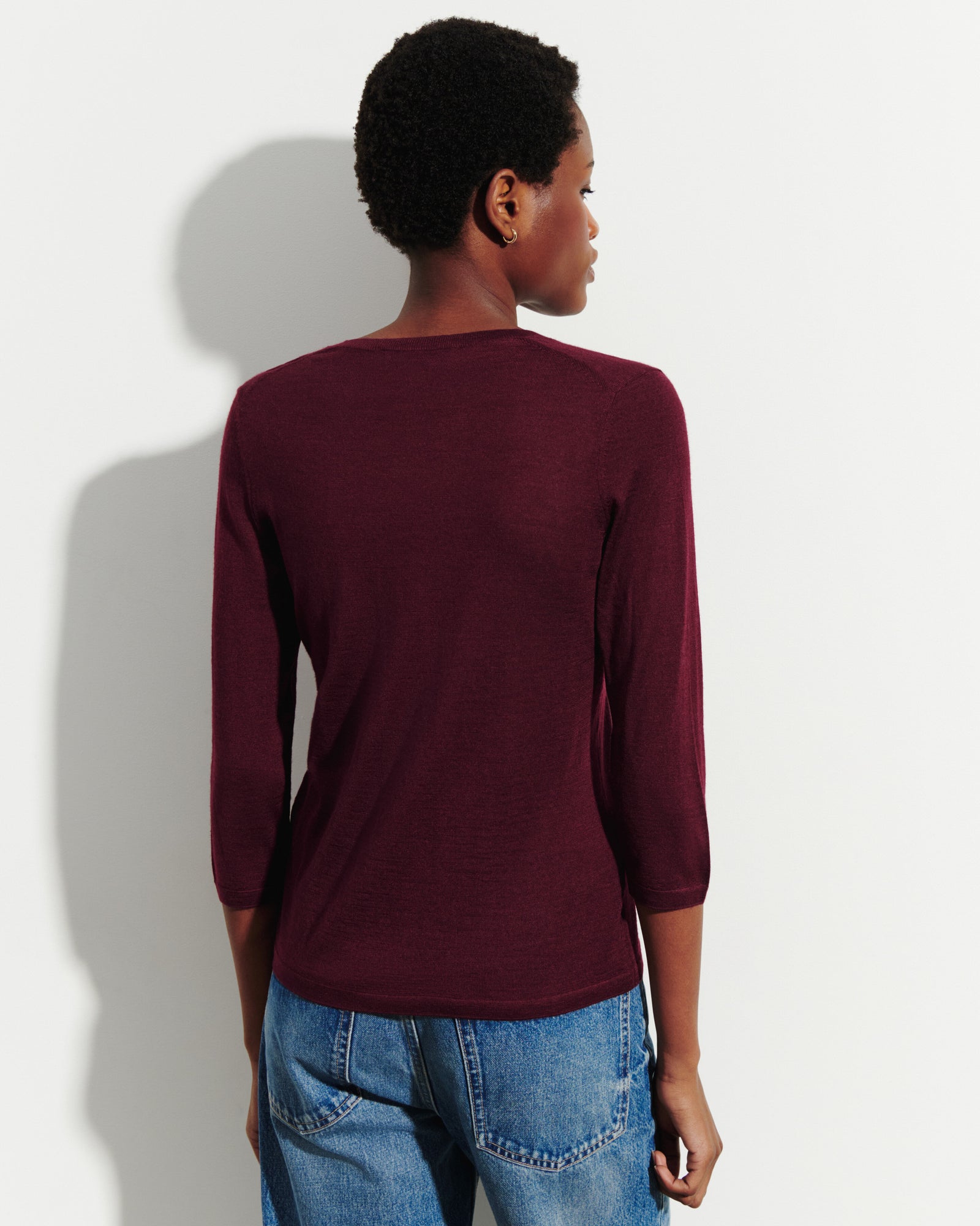 Pull col rond -OXALIS-70% cachemire 30% soie