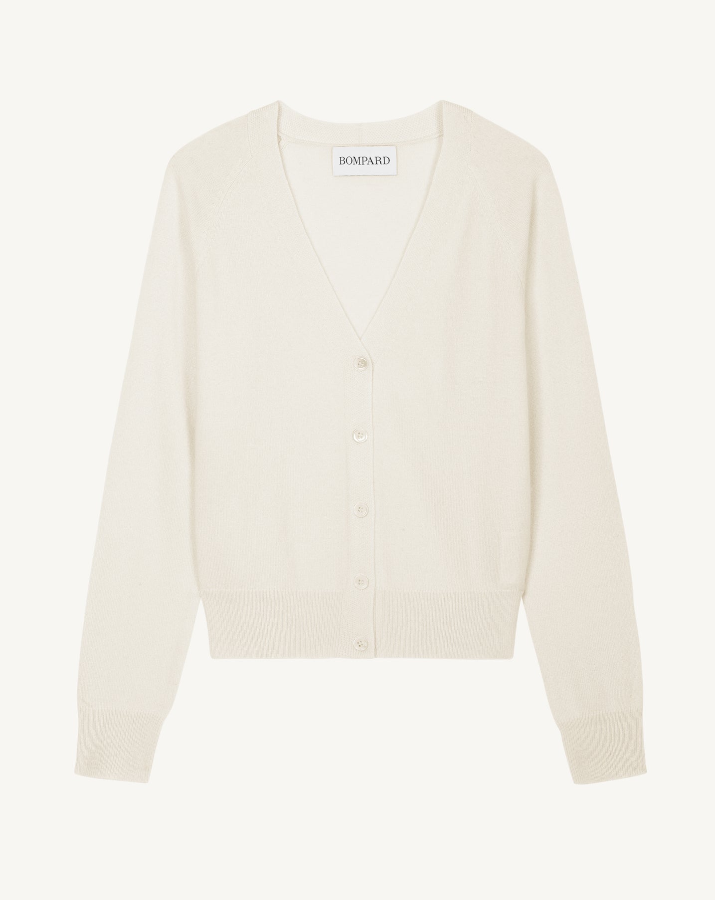 Gilet manches raglan-NATUREL-100% CACHEMIRE