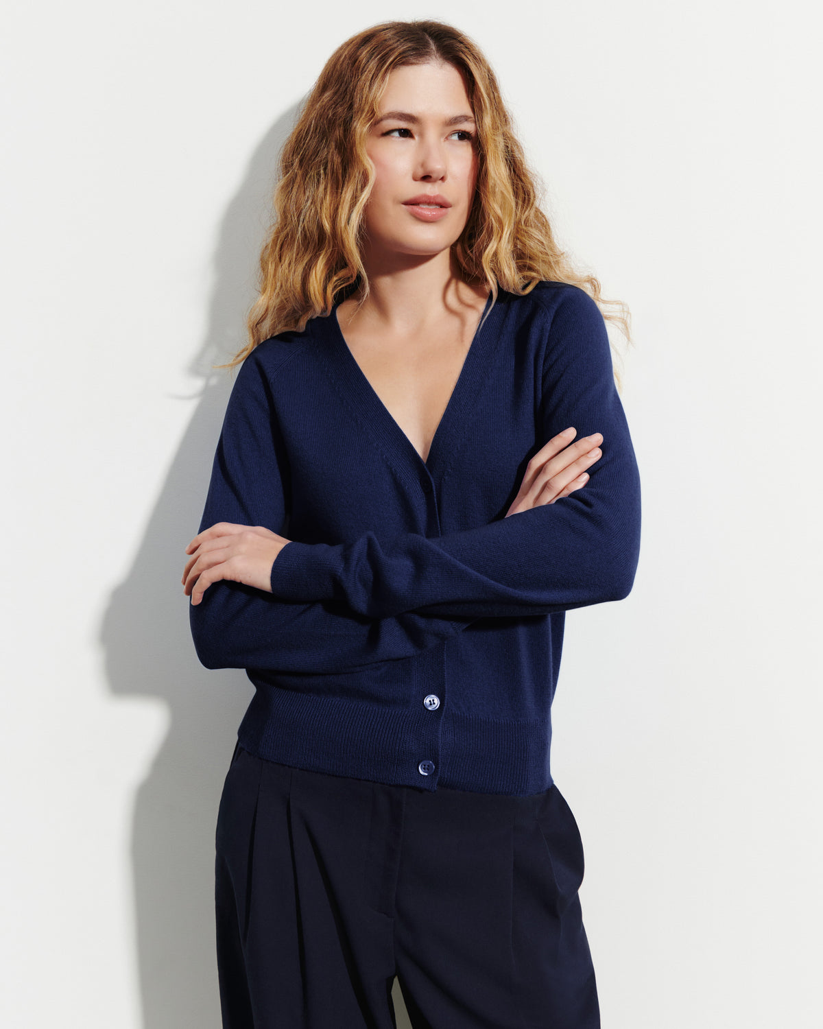 Gilet Clarisse-MARINE-100% cachemire