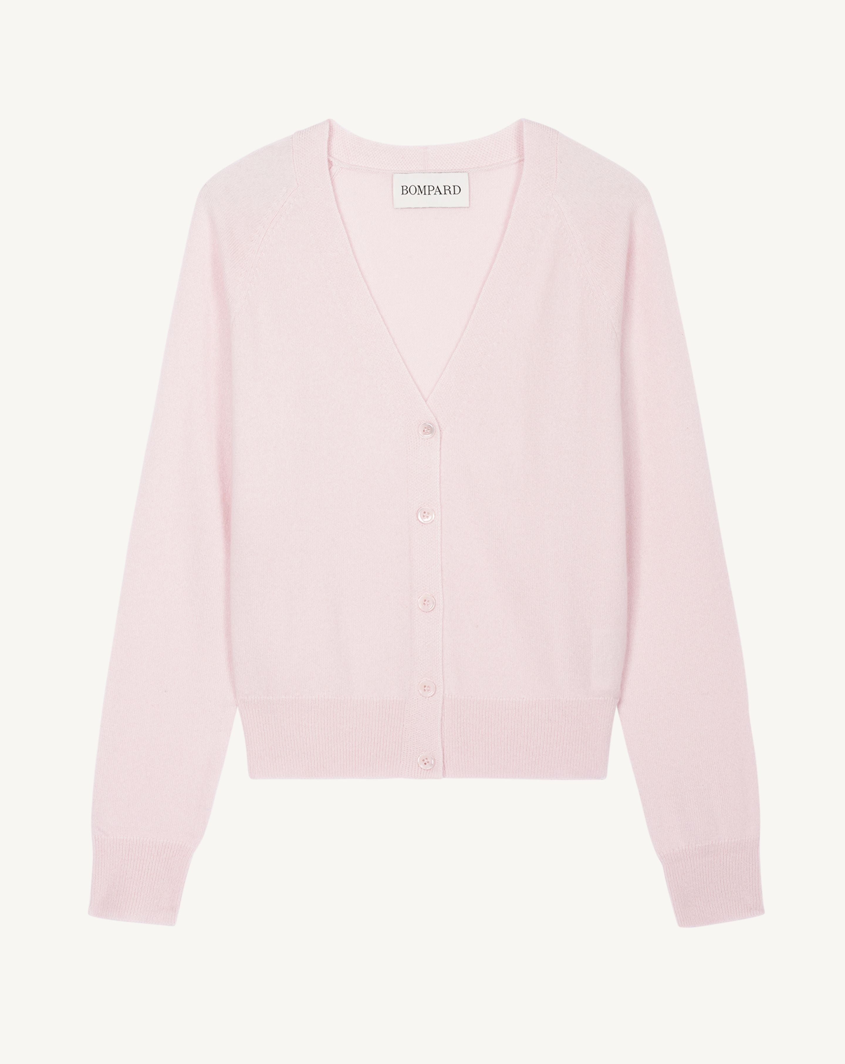 Gilet manches raglan-CERISIER-100% cachemire