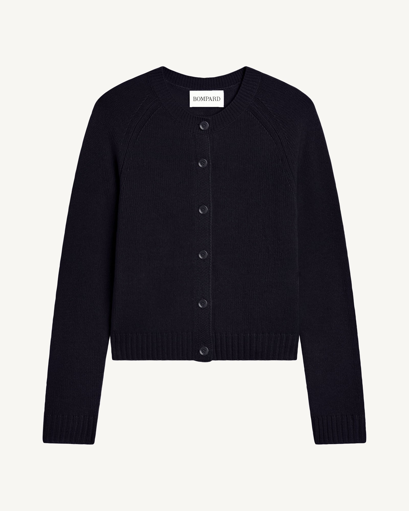Cardigan manches raglan-NOIR-100% cachemire
