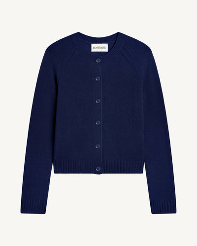 Cardigan manches raglan-MARINE-100% cachemire