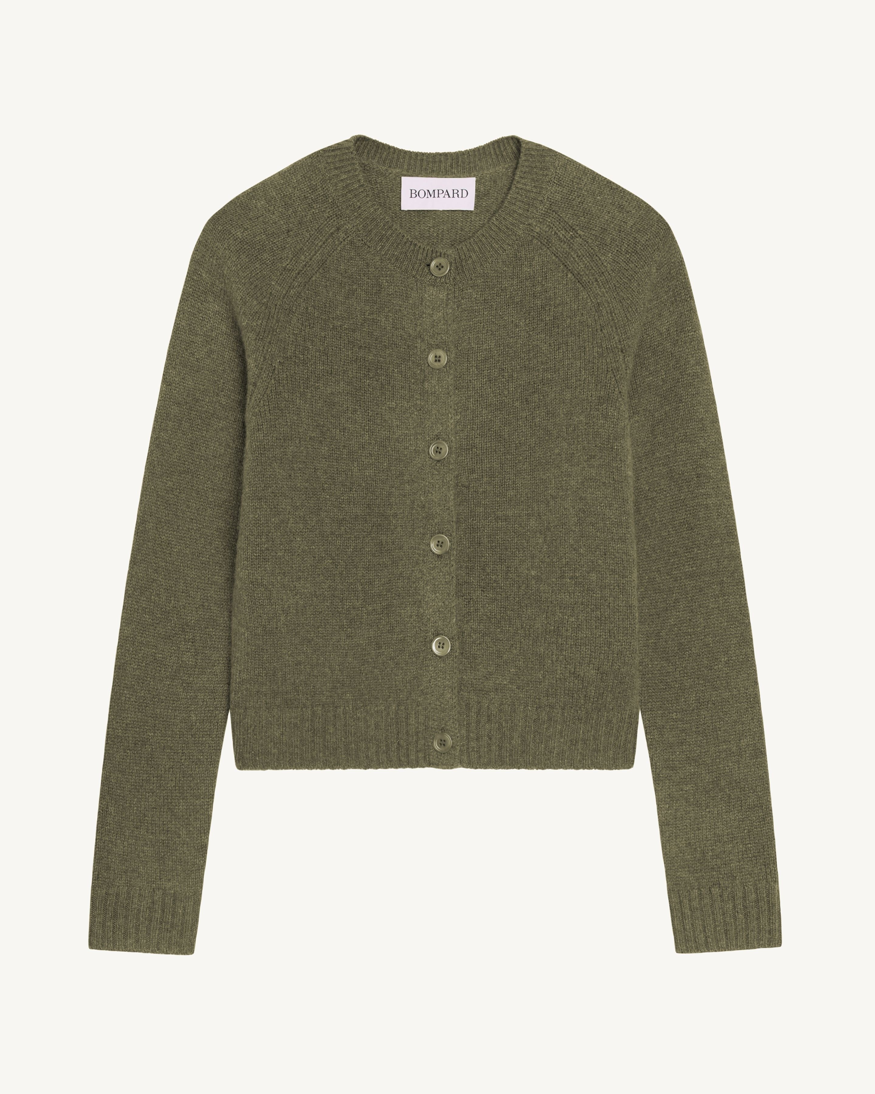 Cardigan manches raglan-ARGILE-100% cachemire