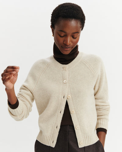Cardigan manches raglan-AVOINE-100% cachemire