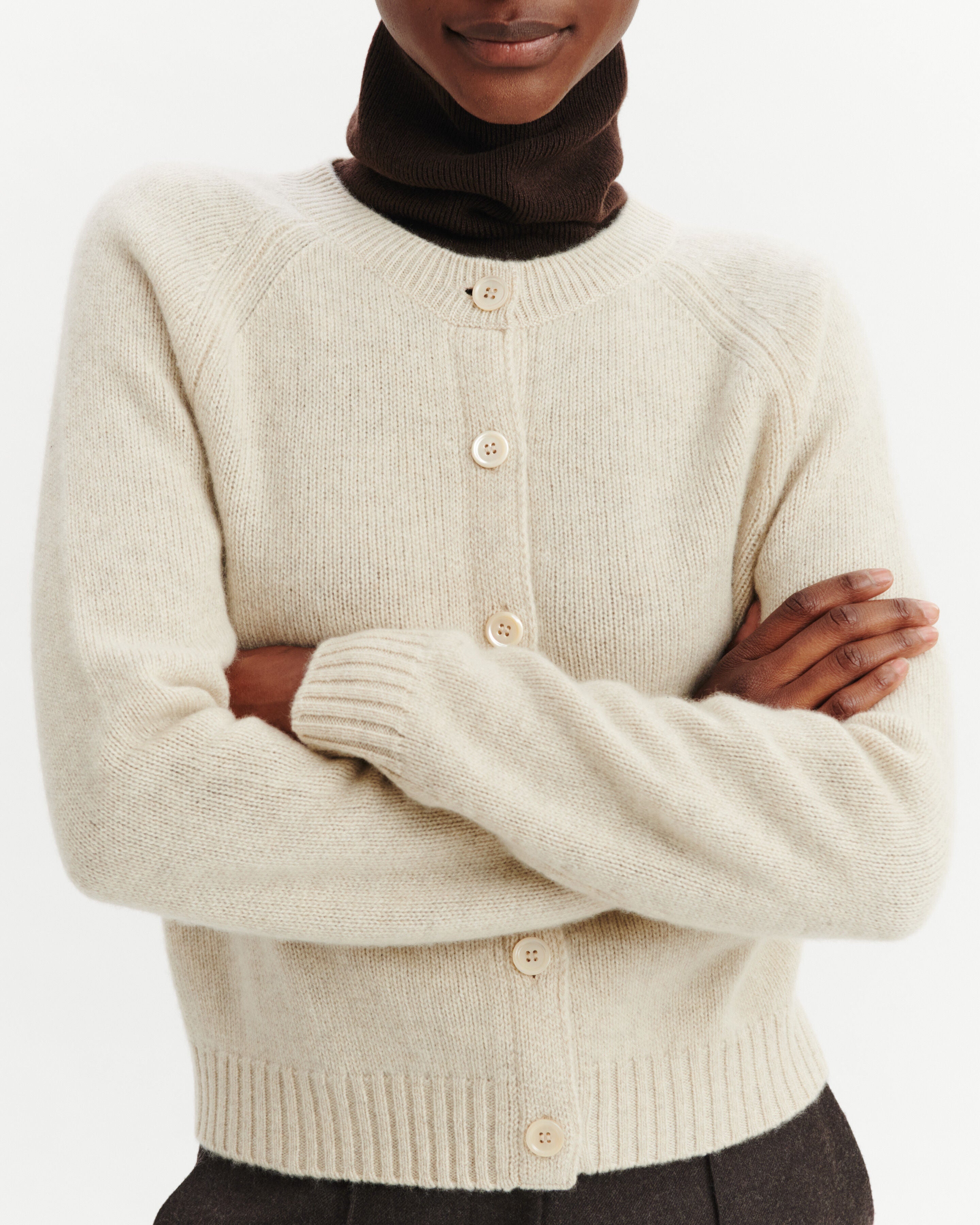 Cardigan manches raglan-AVOINE-100% cachemire