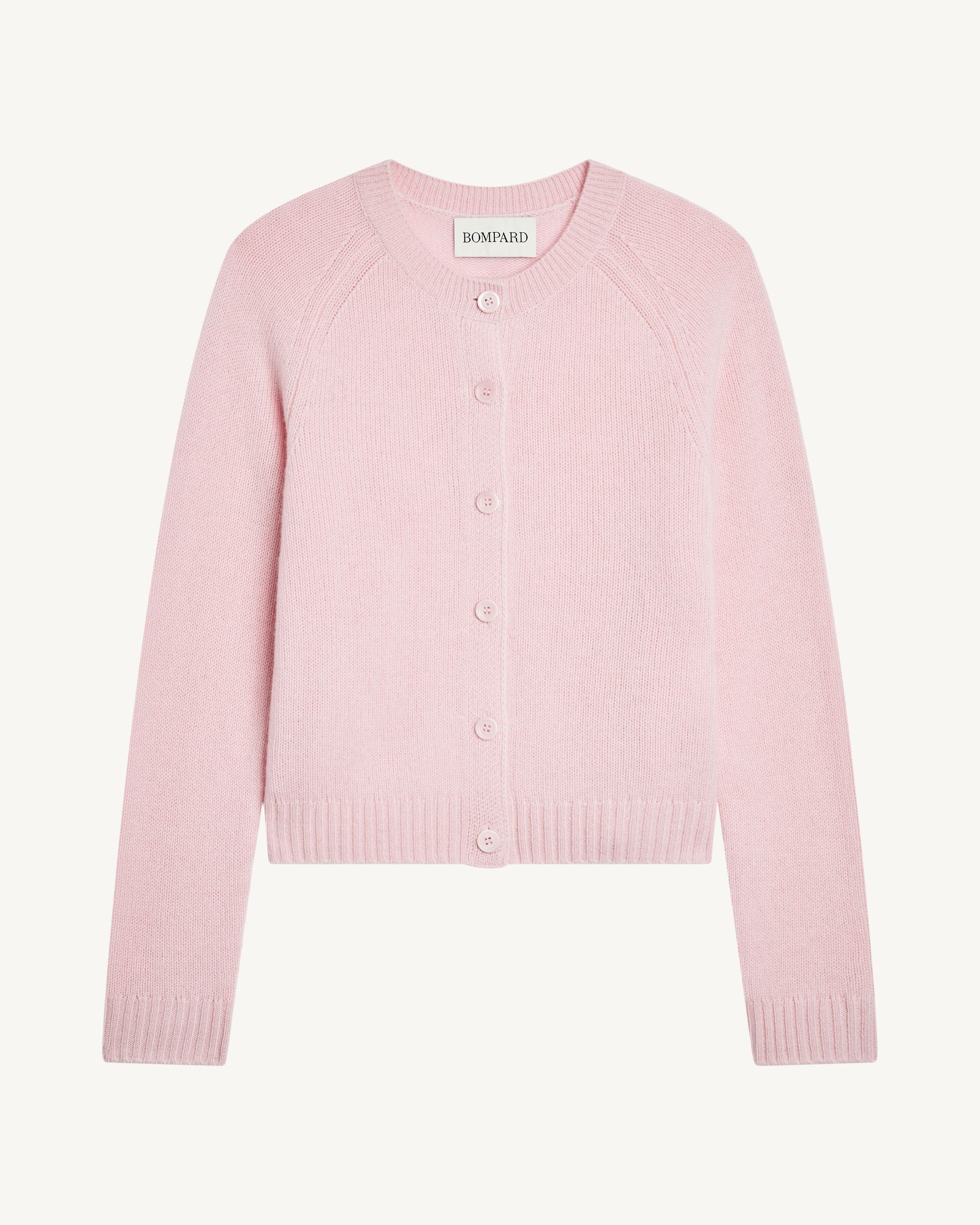 Cardigan manches raglan-ROSE QUARTZ-100% cachemire