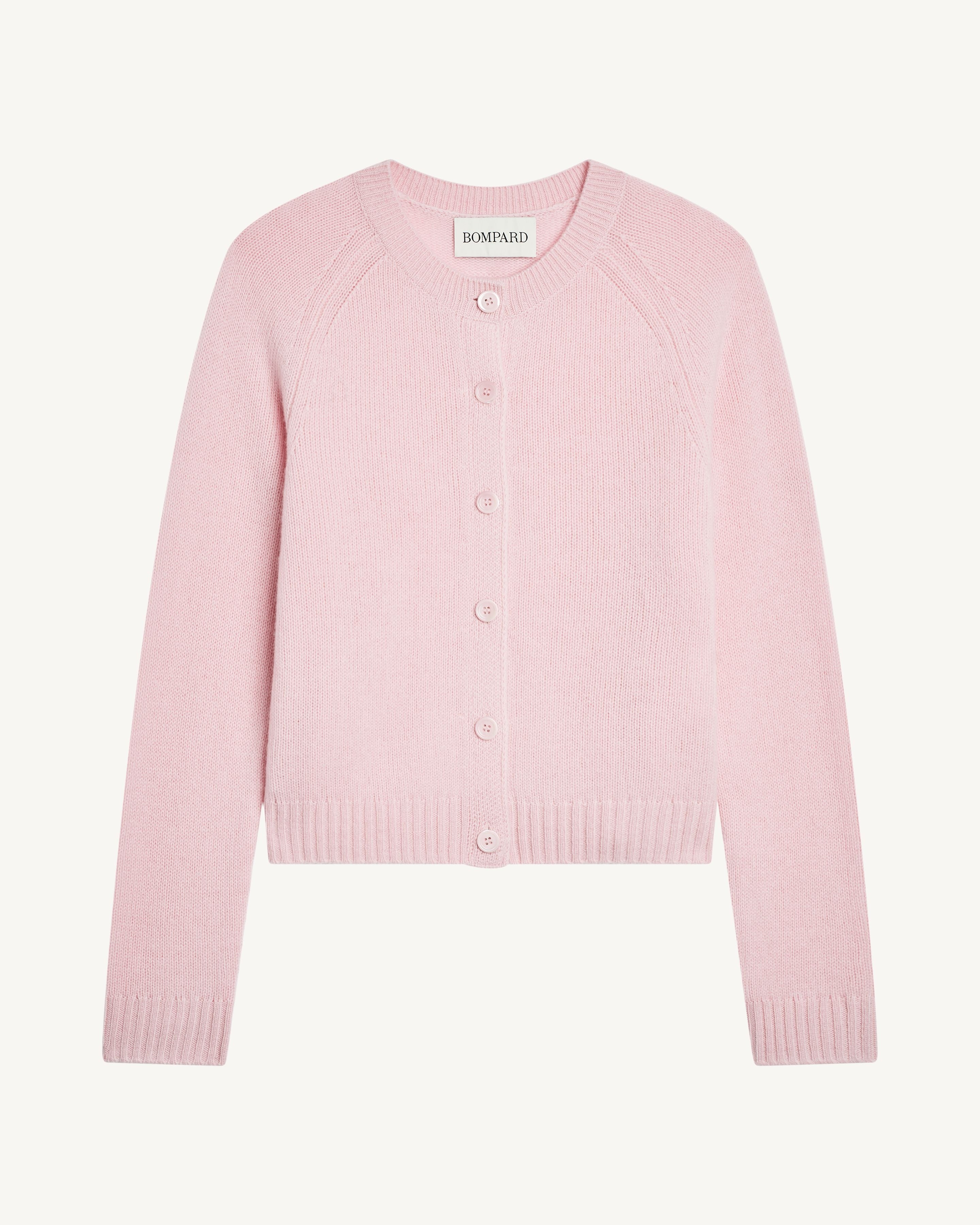 Cardigan manches raglan-ROSE QUARTZ-100% cachemire