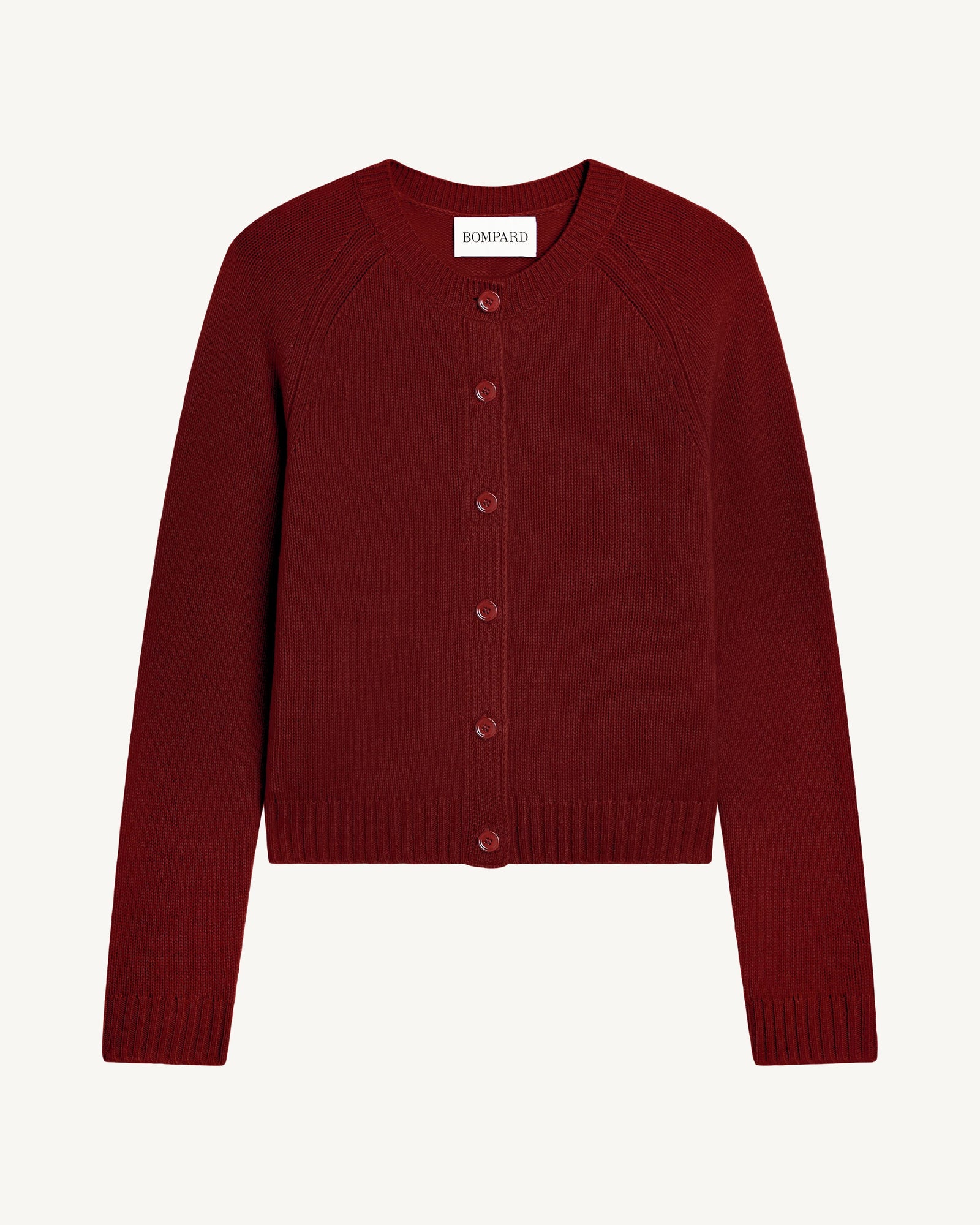 Cardigan manches raglan-ROUGE D'ORIENT-100% cachemire