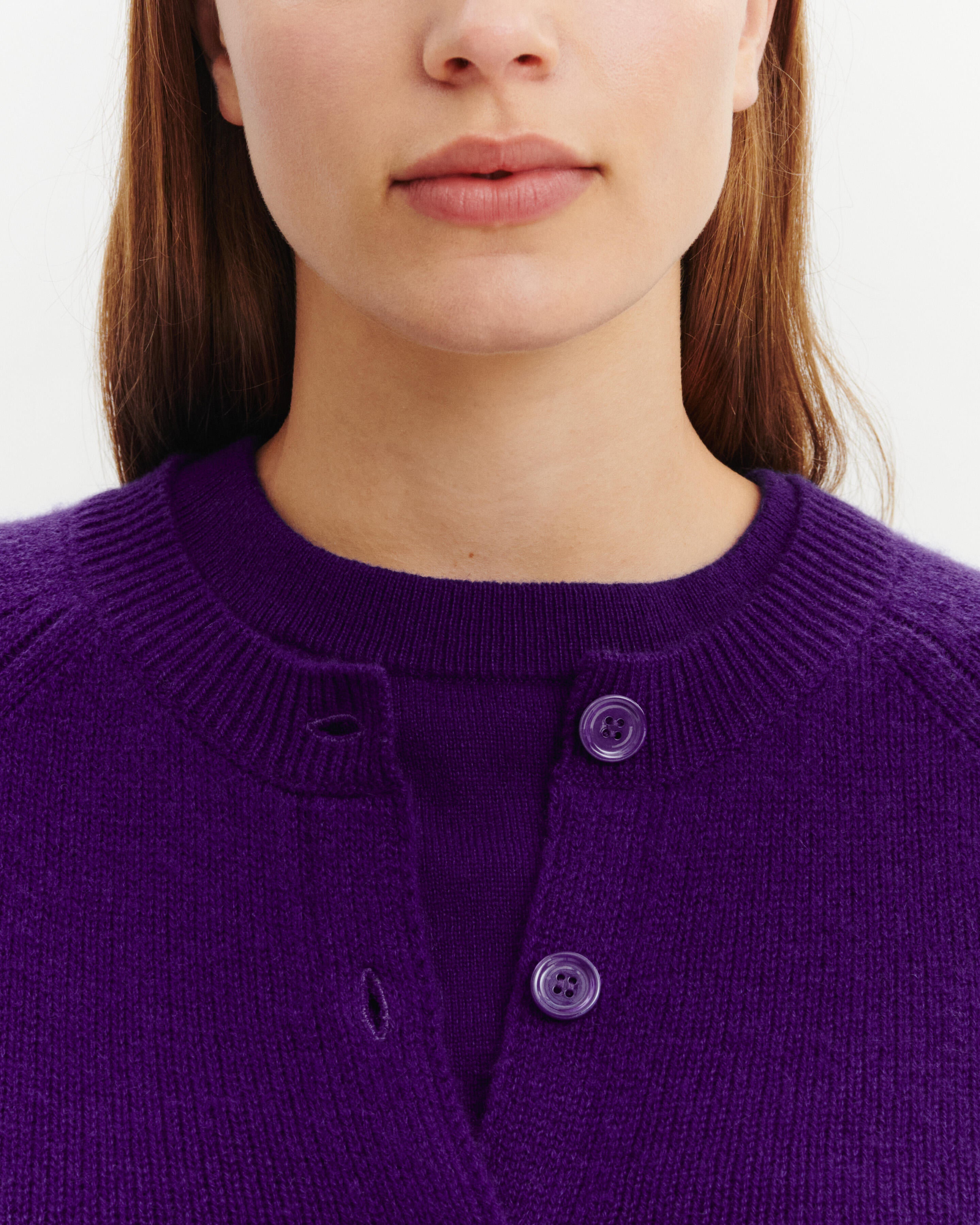 Cardigan manches raglan-ULTRAVIOLET-100% cachemire