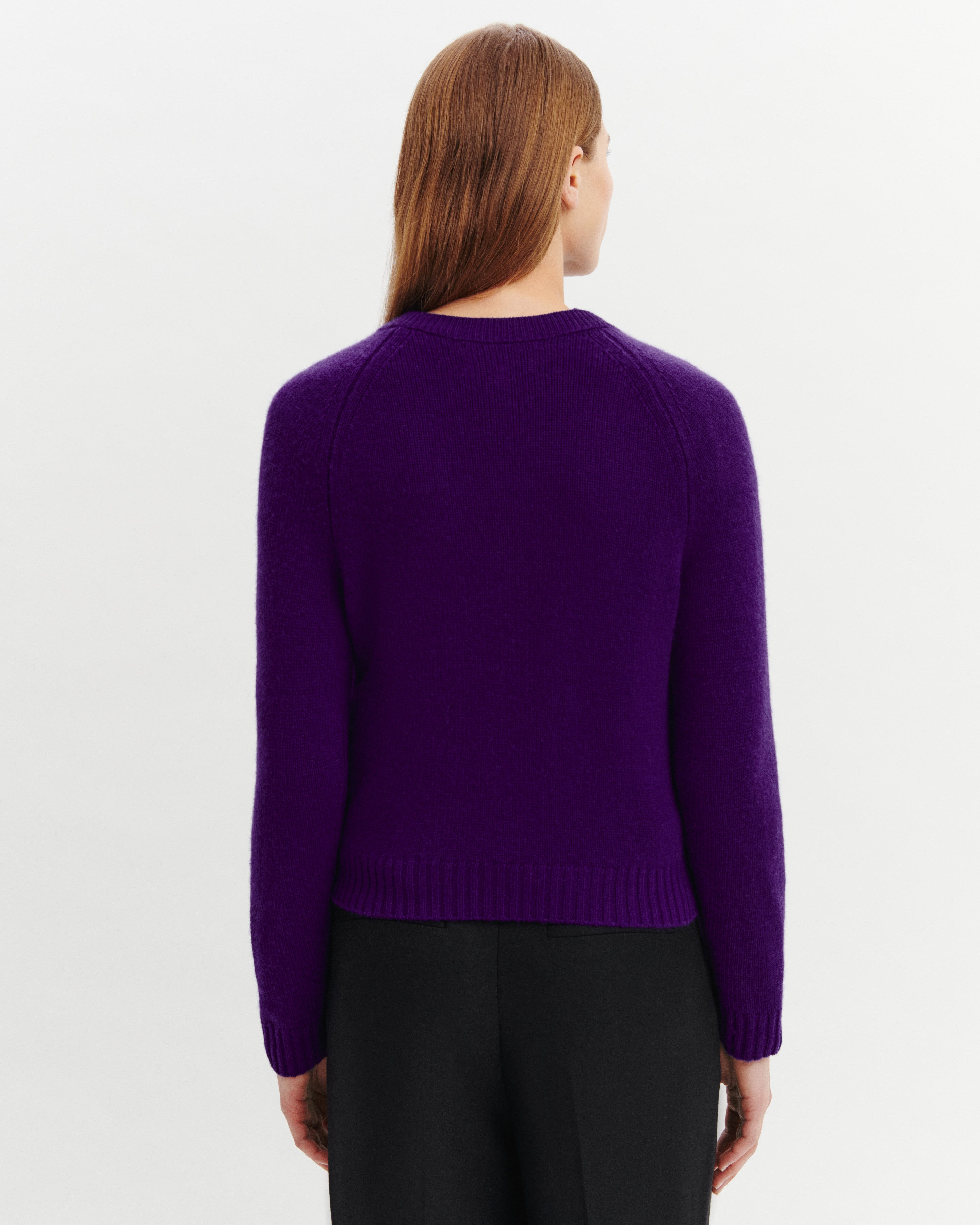 Cardigan manches raglan-ULTRAVIOLET-100% cachemire