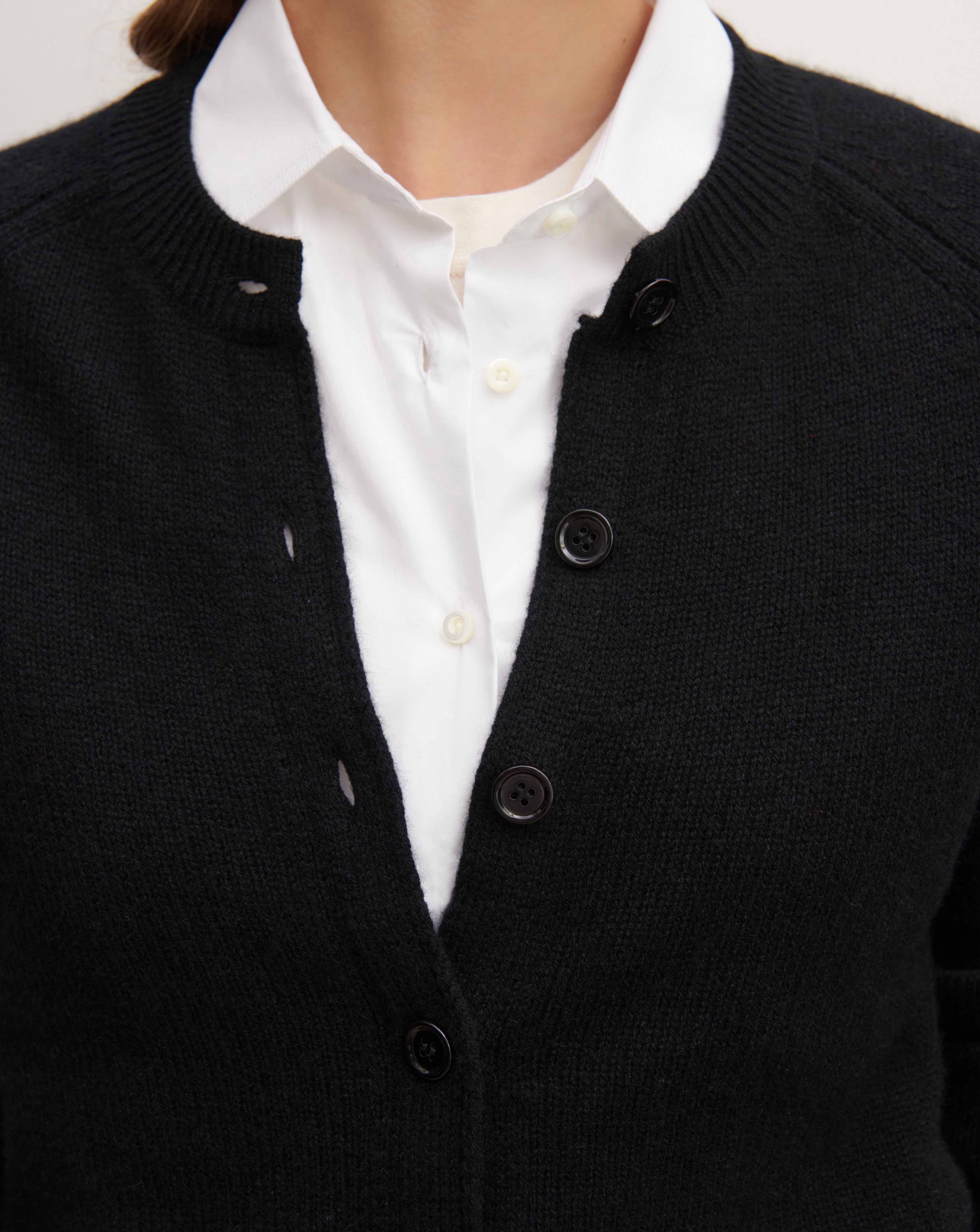 Cardigan manches raglan-NOIR-100% CACHEMIRE