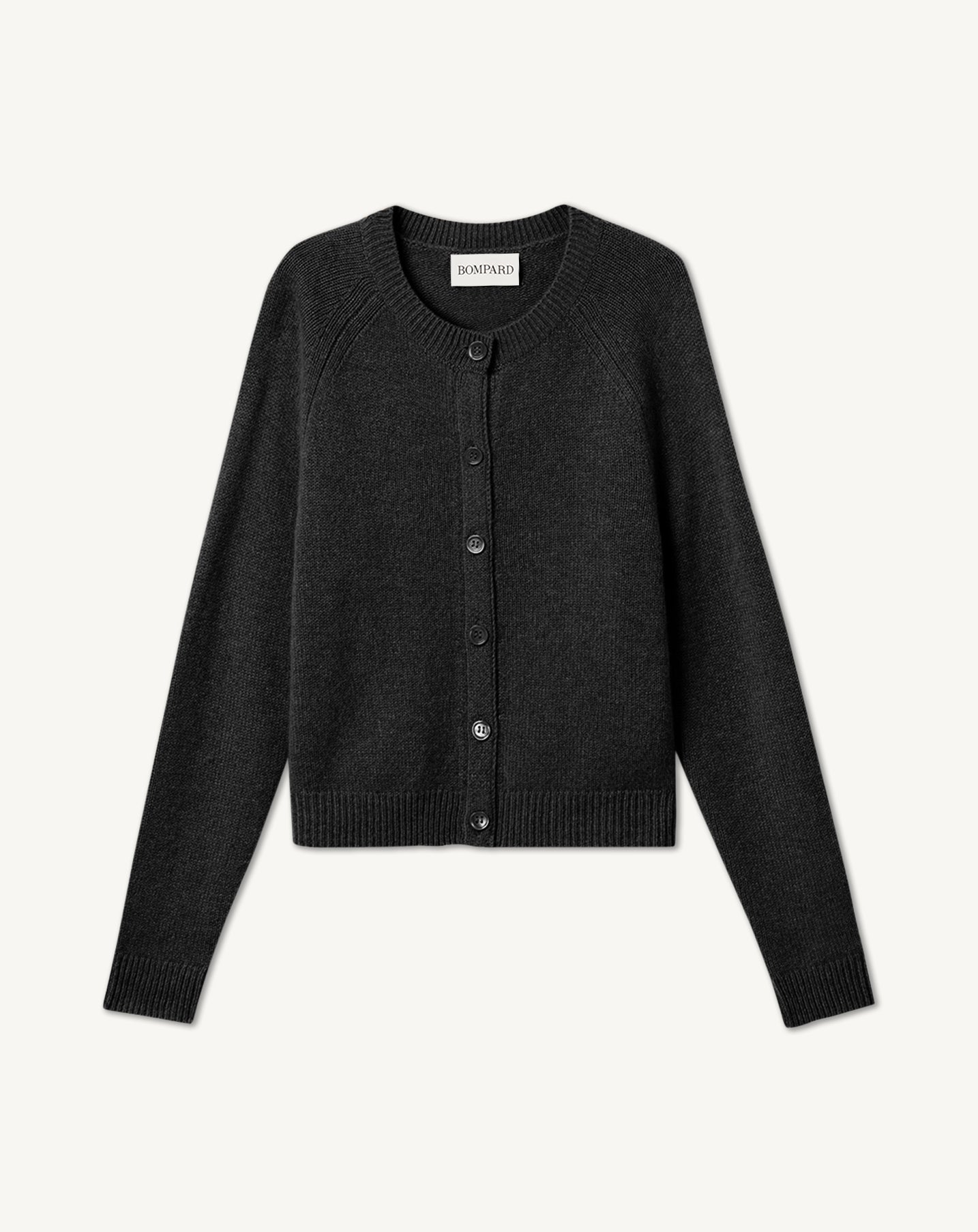 Cardigan manches raglan-NOIR-100% CACHEMIRE