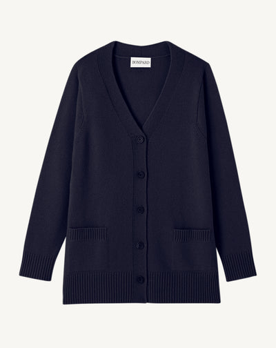 Gilet ample-MARINE-100% cachemire