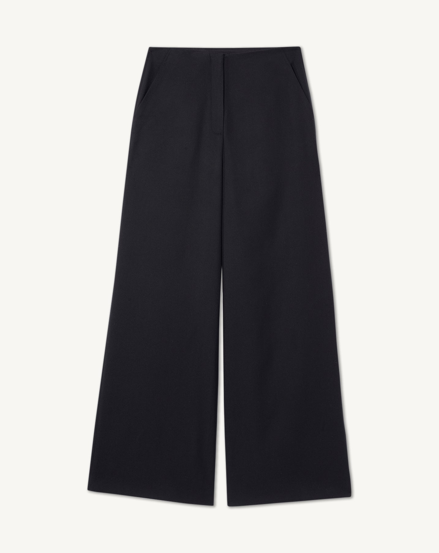 Loose pants with pockets in Cashmere, Wool Women black | Eric Bompard