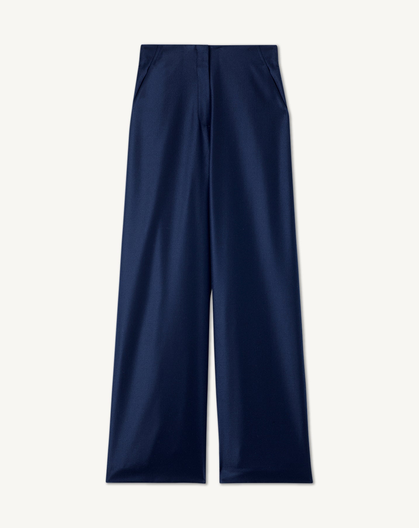 Pantalon ample à poches-MARINE-90% laine 10% cachemire