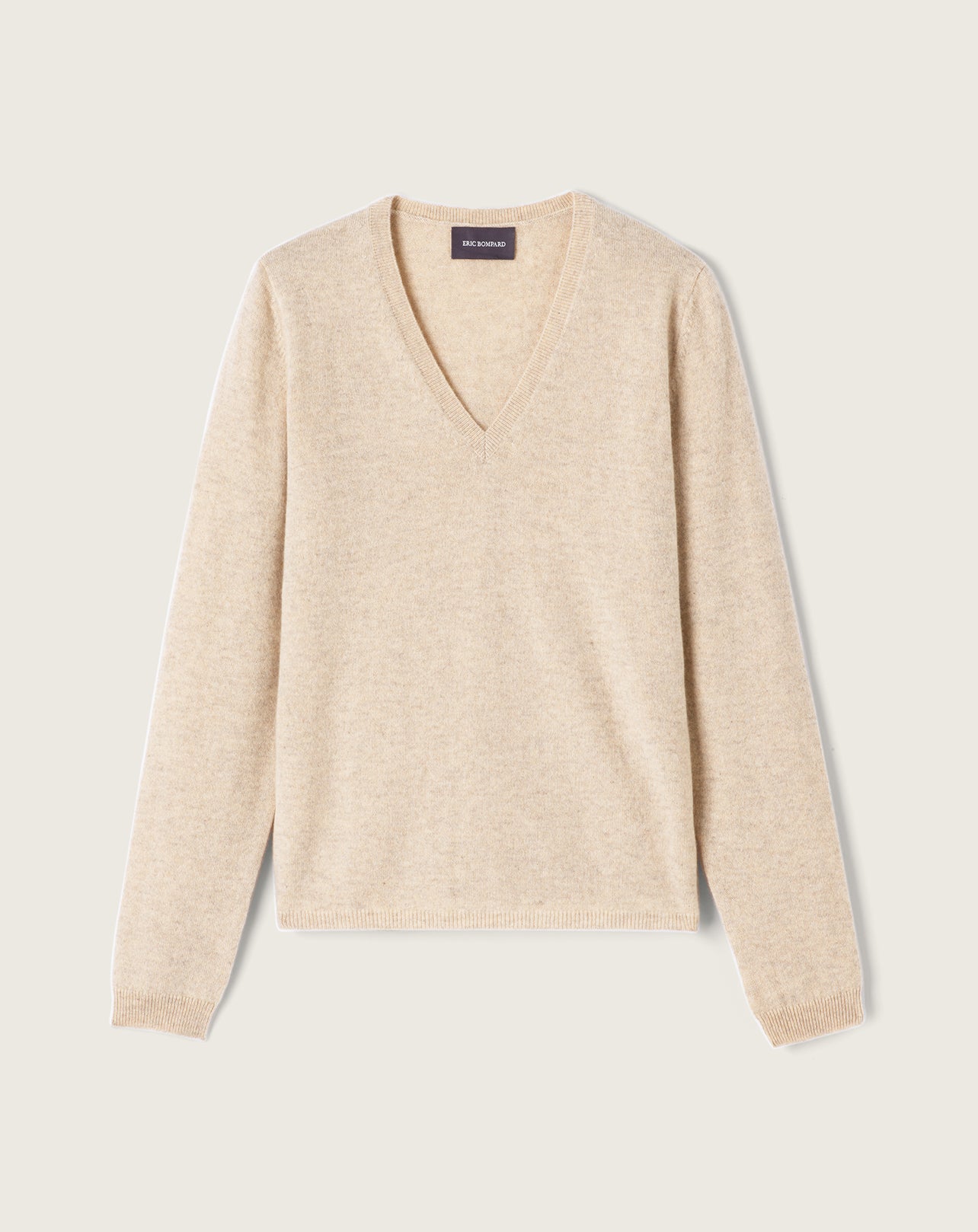 Pull V cintré classique-AVOINE-70% cachemire 30% soie