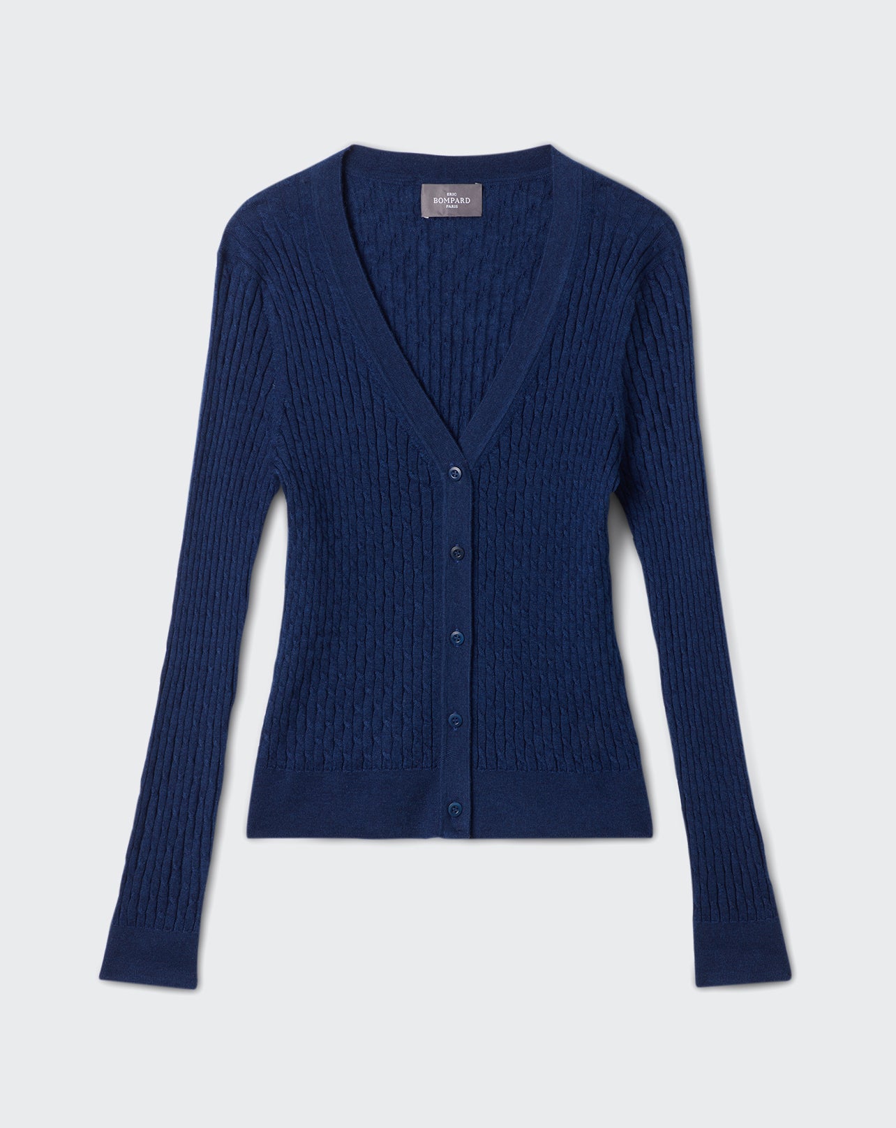 Gilet ultrafin petites torsades-AMIRAL-70% cachemire 30% soie