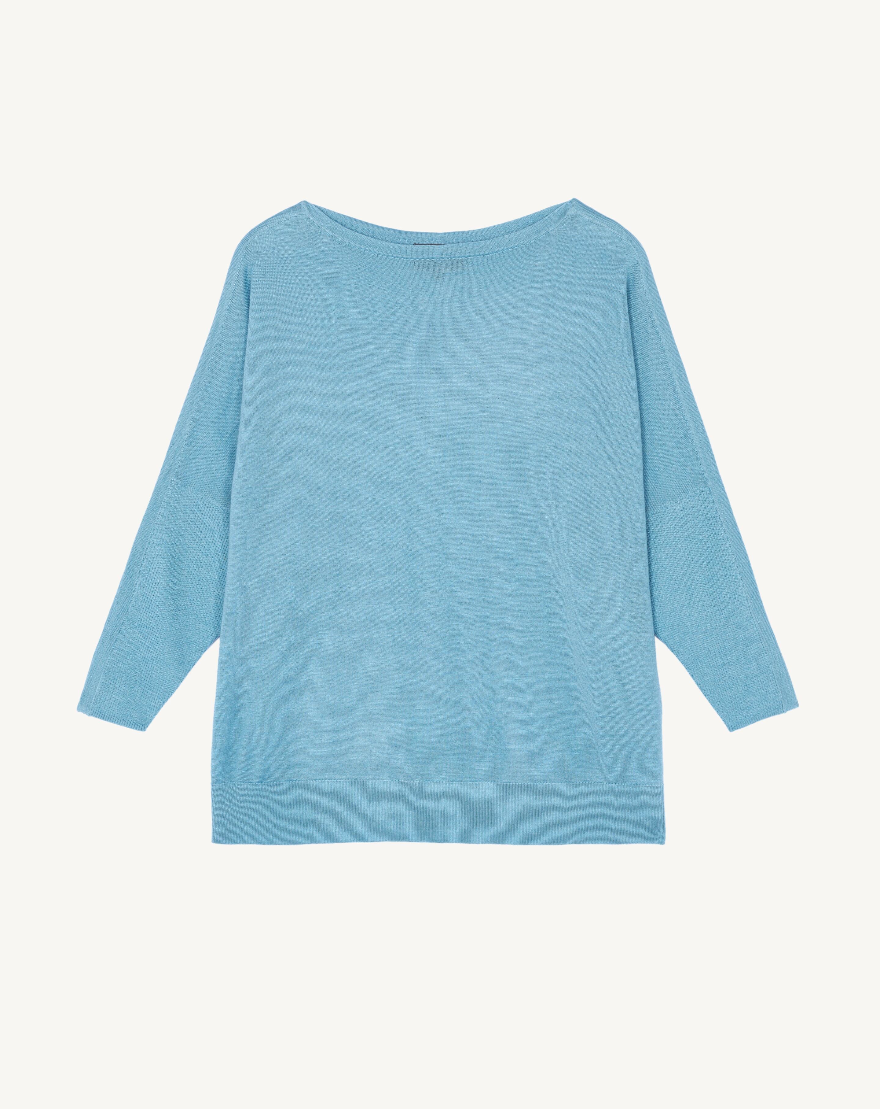 Pull oversize-BLEU HERON-70% cachemire 30% soie
