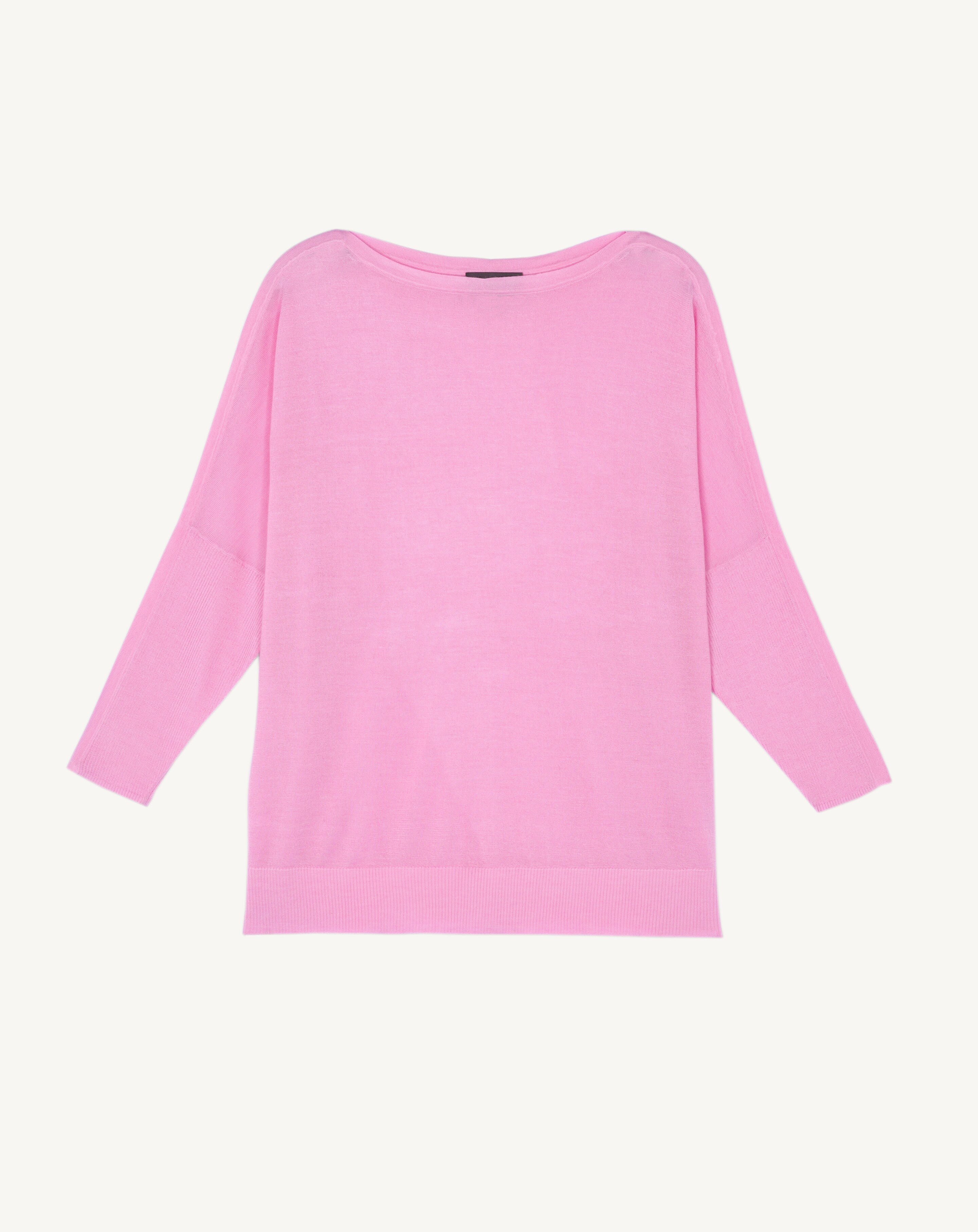 Pull oversize-ROSE INDIEN-70% cachemire 30% soie