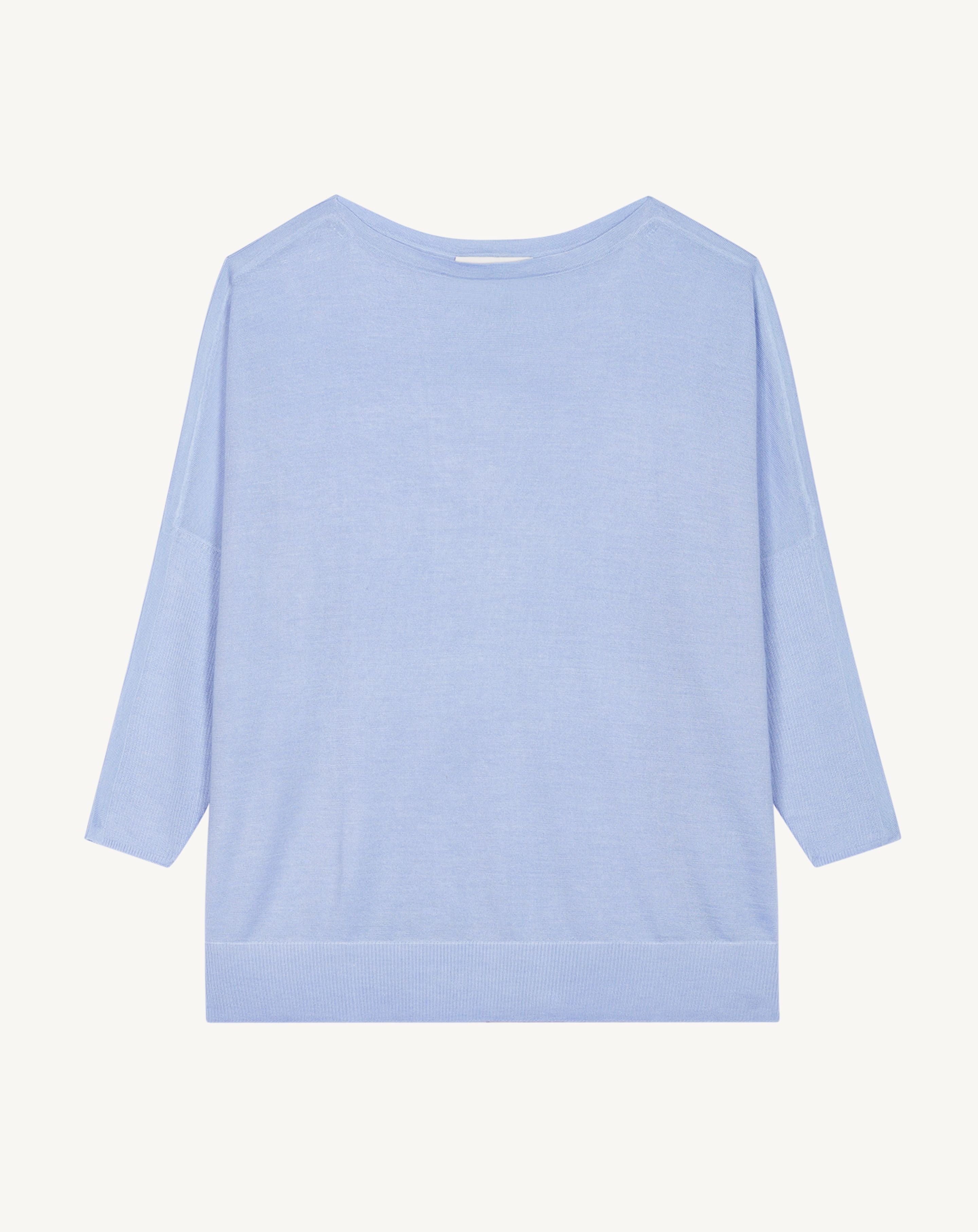 Pull oversize-BLEU AGATE-70% cachemire 30% soie