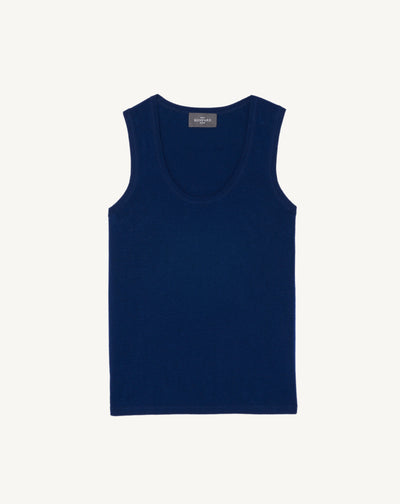 Débardeur bretelles larges-AMIRAL-85% pima coton 15% cachemire