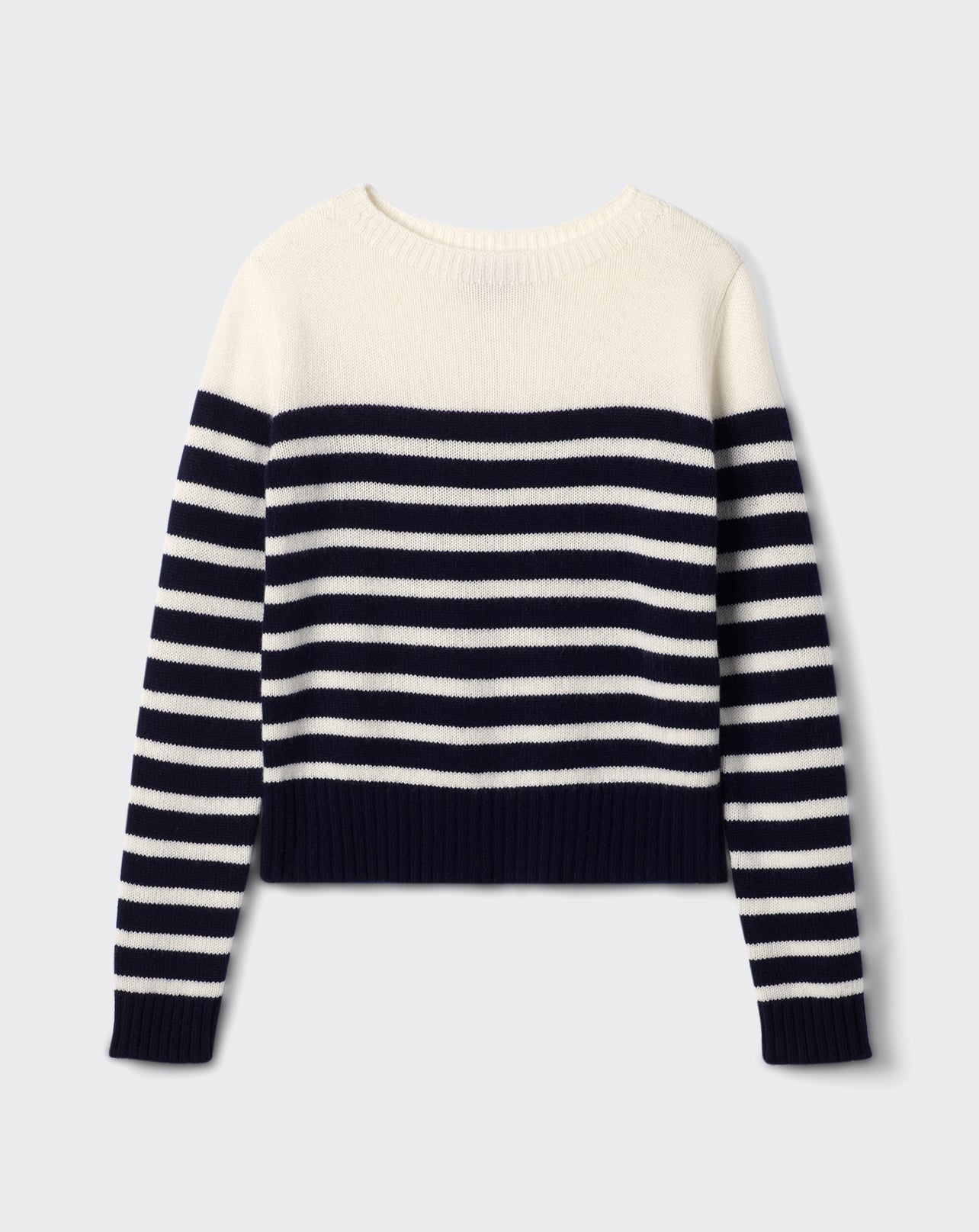 Marinière col rond-NATUREL/MARINE-100% cachemire