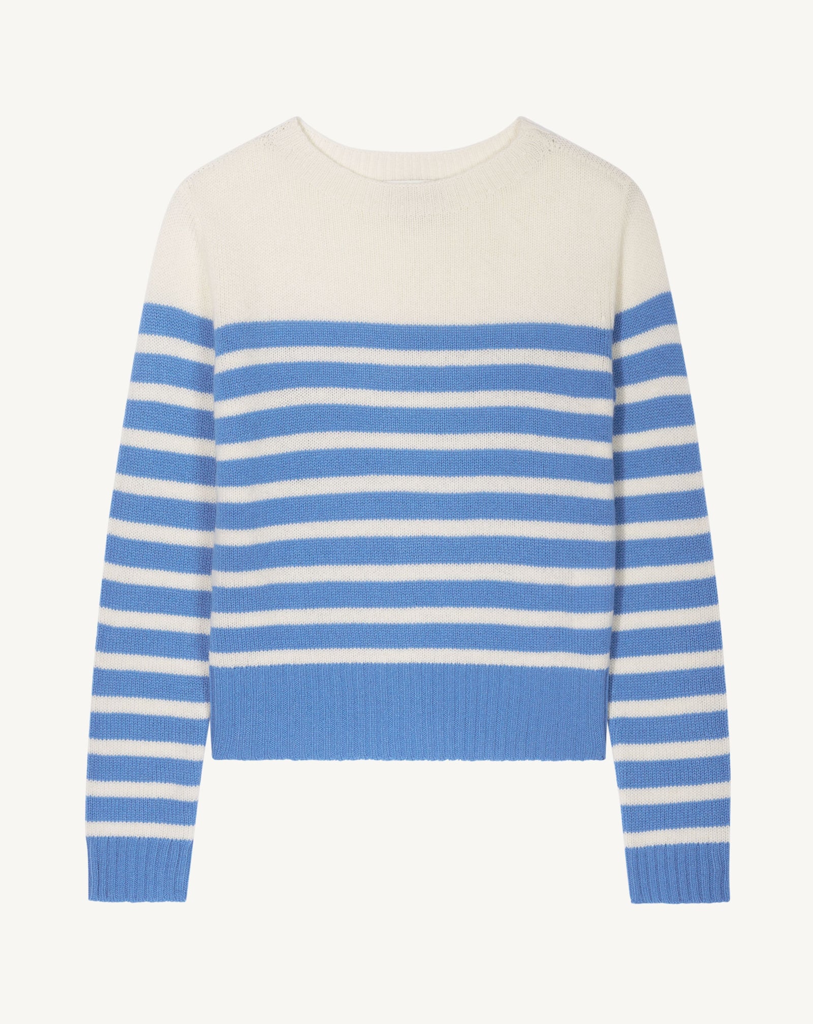 Marinière col rond-BLEU ALTHEA-100% cachemire