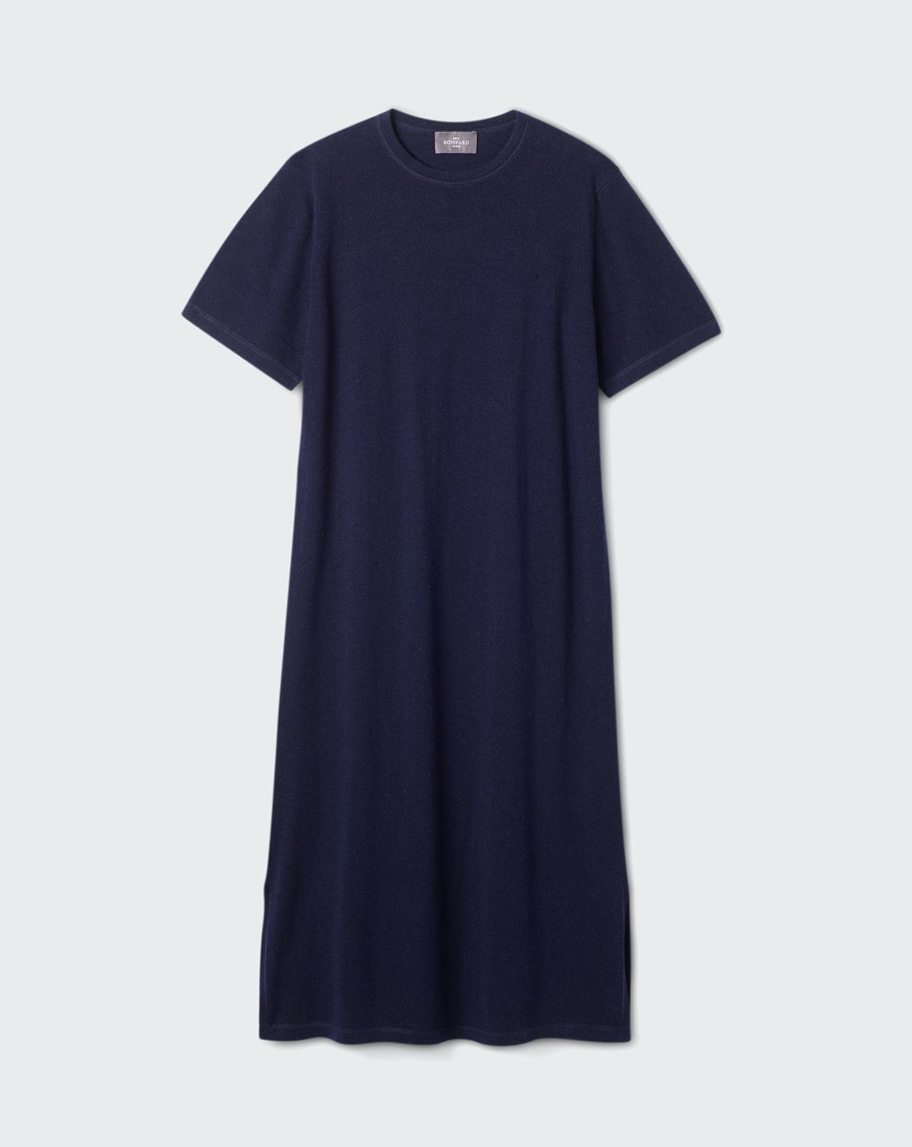 Robe t-shirt ultrafin-MARINE-85% pima coton 15% cachemire