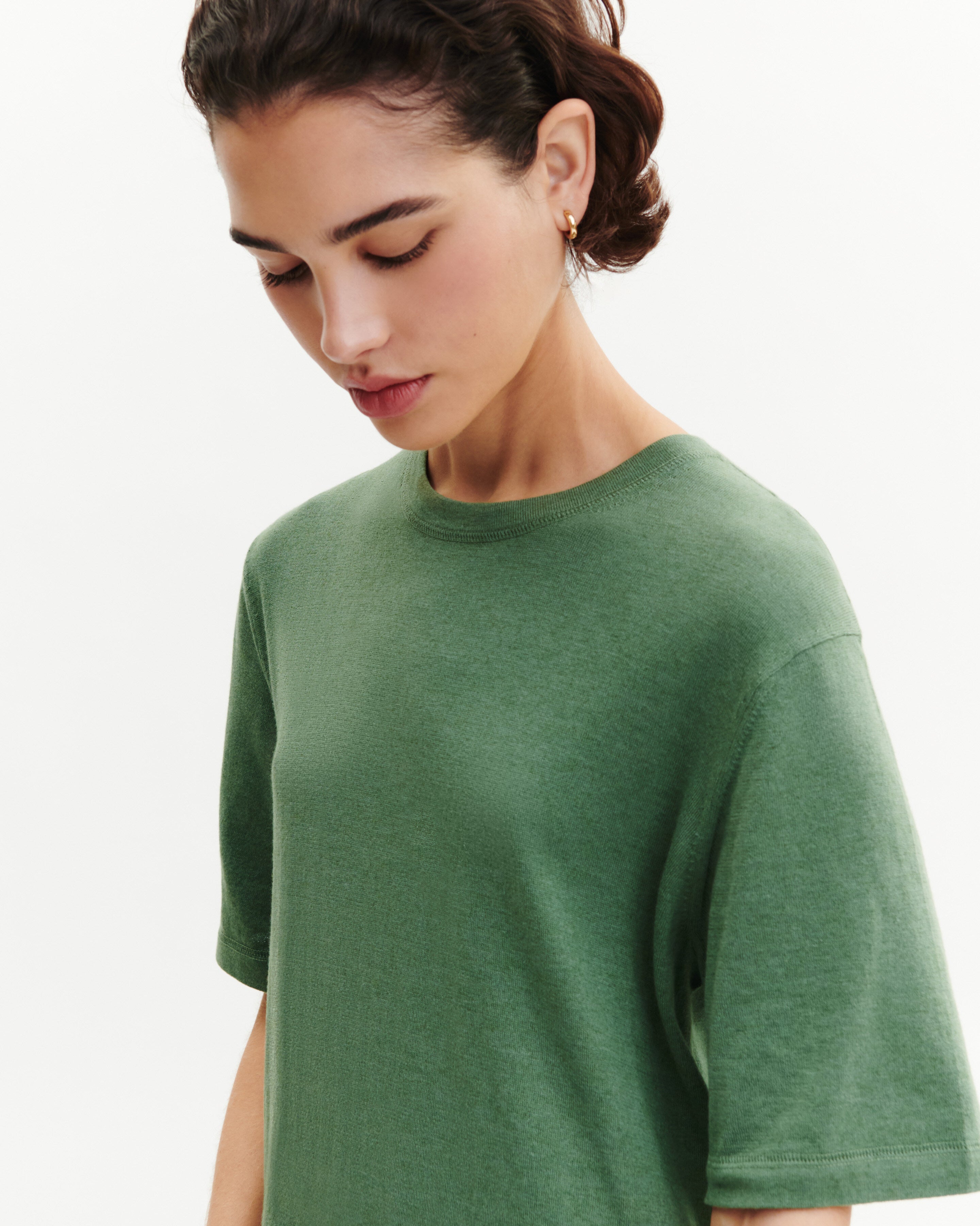 Robe t-shirt ultrafin-JADE-85% pima coton 15% cachemire