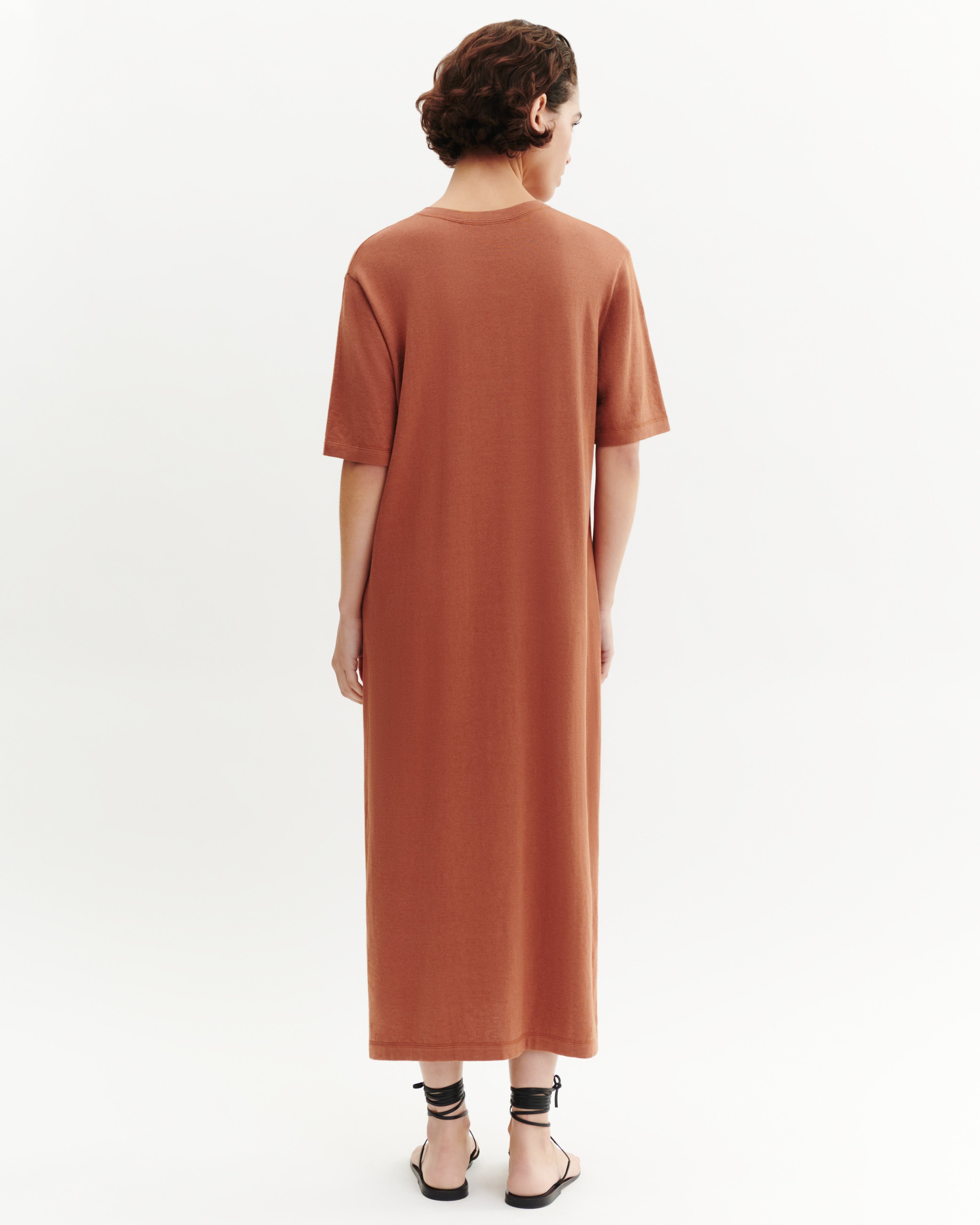 Robe t-shirt ultrafin-HENNE-85% pima coton 15% cachemire