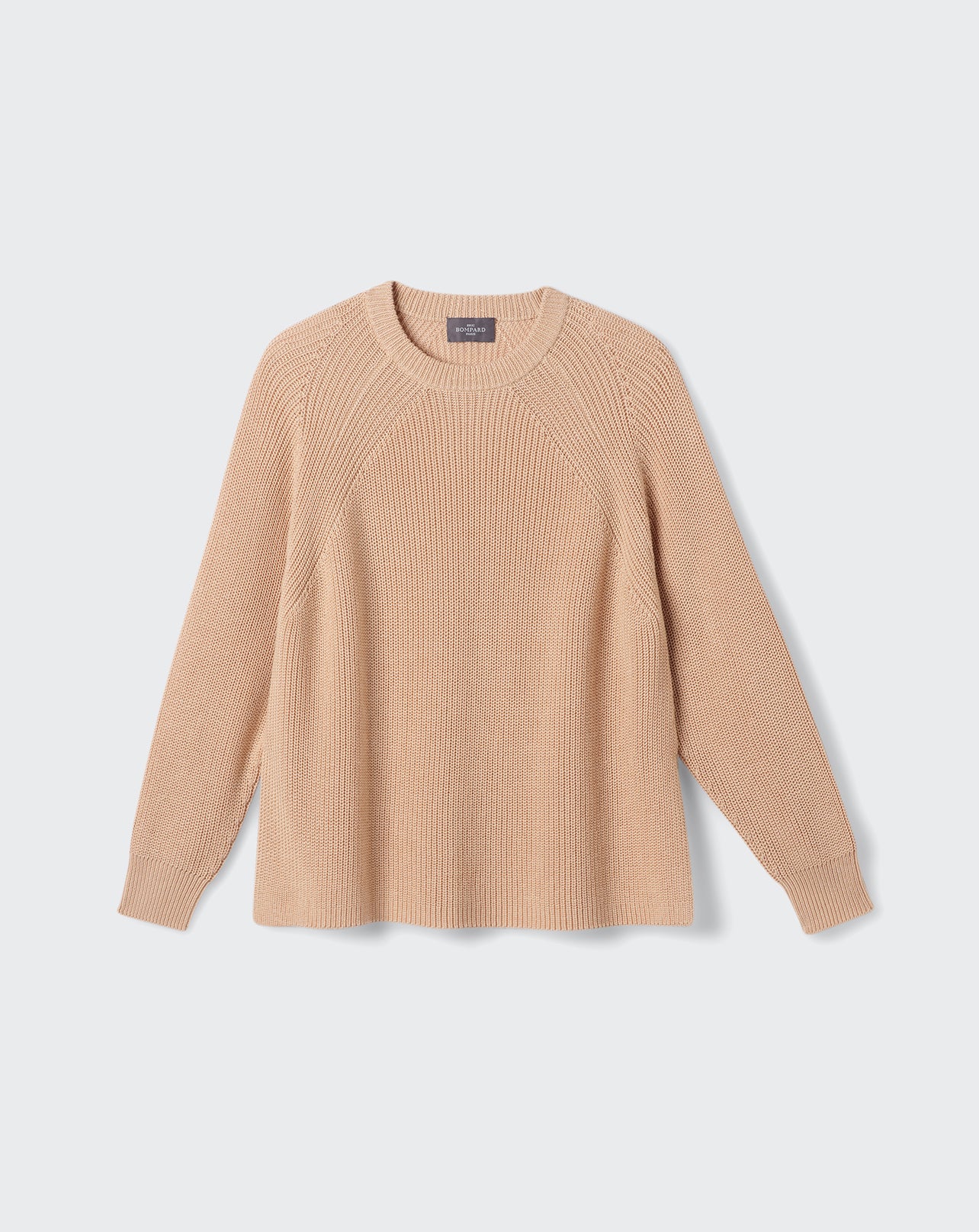 Pull col rond en soie et coton-CAMOMILLE-55% soie 45% coton