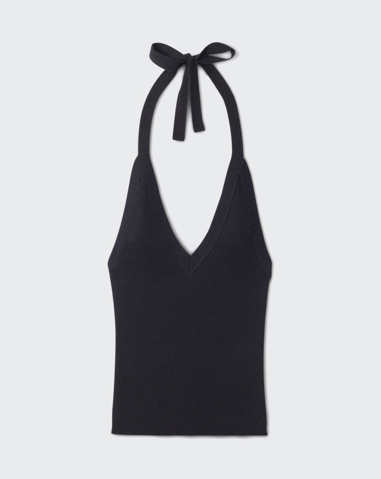 Top ultrafin dos nu-NOIR-85% PIMA COTON 15% CACHEMIRE